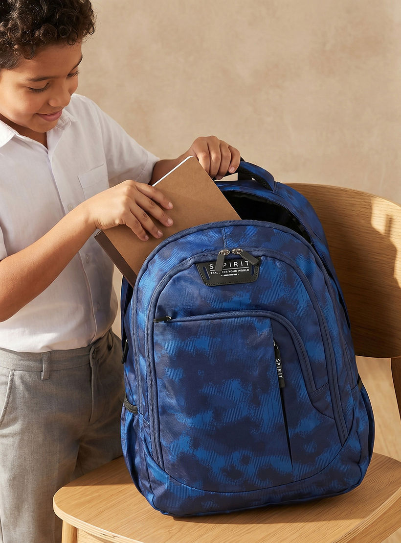 Spirit Printed Backpack for Boys 8-13 Years with Adjustable Shoulder Straps - 19 inches-school-bagsandbackpacks-backpacks-image-3