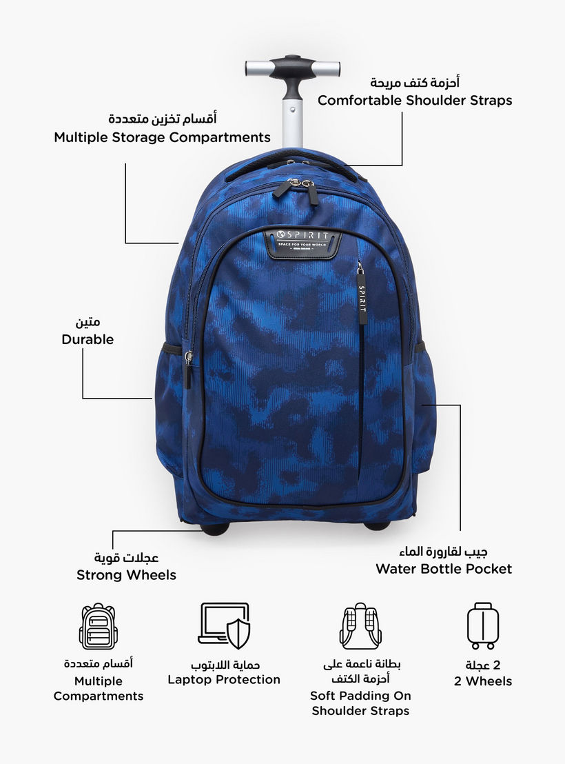 Spirit Printed Trolley Backpack for Boys 8-13 Years with Retractable Handle - 19 inches-school-bagsandbackpacks-trolleybags-image-2