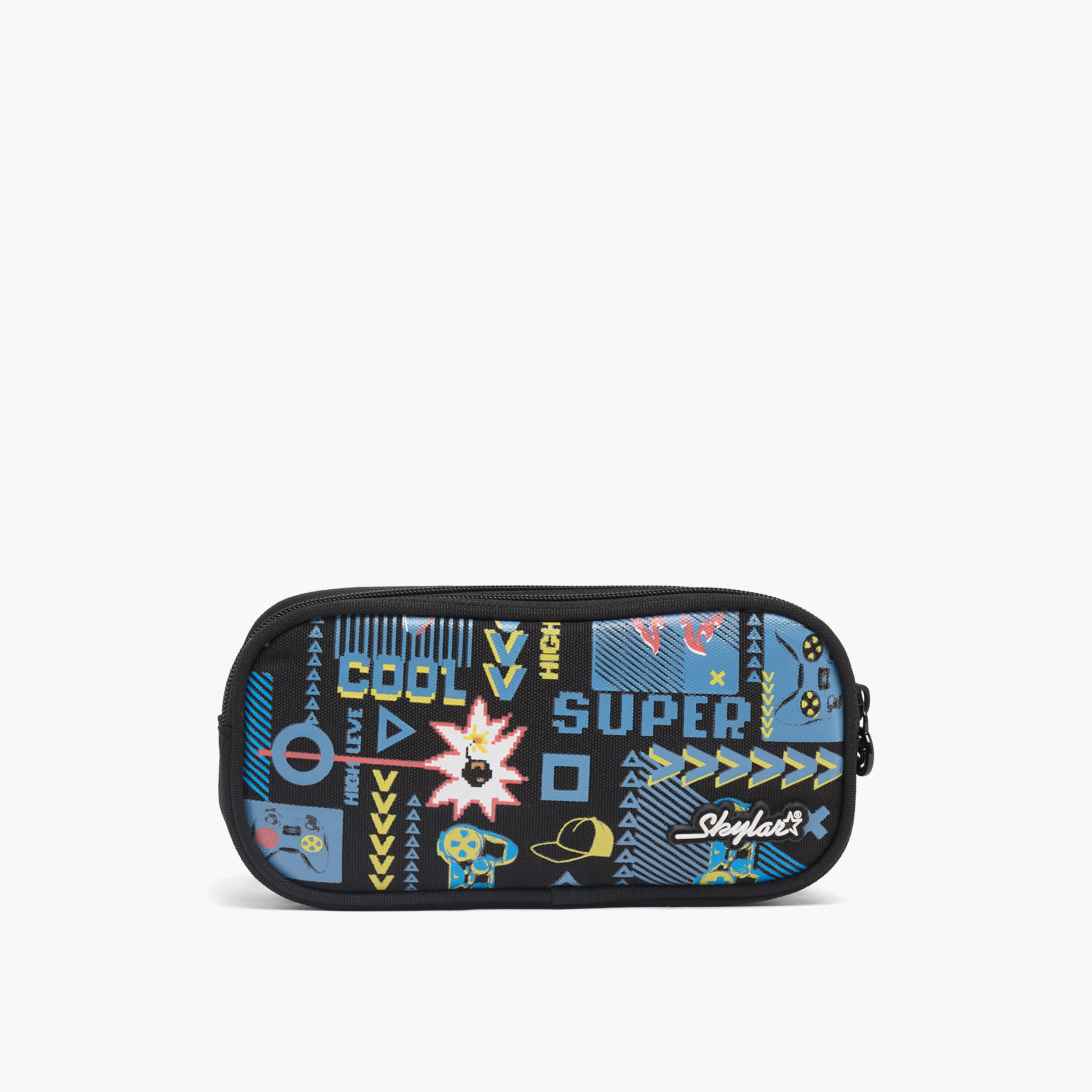 Skylar Gaming Print Pencil Pouch with 2 Compartment-school-stationery-pencilcases-image-1