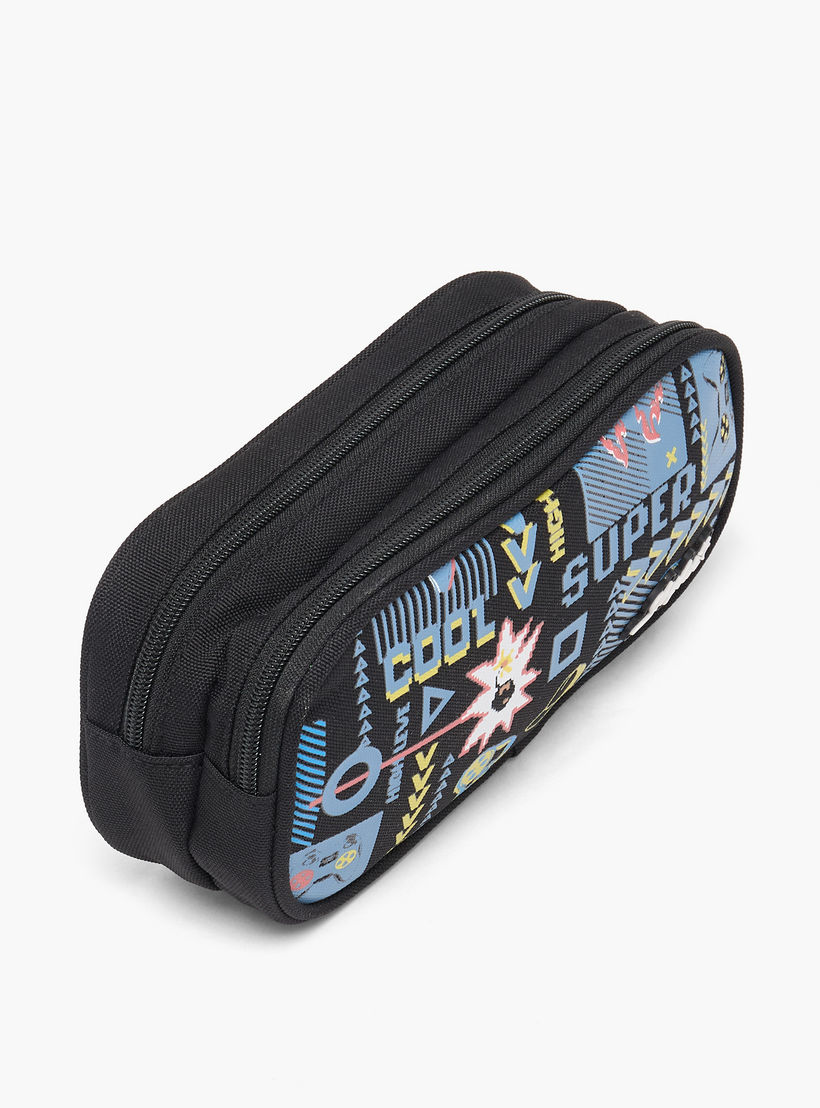 Skylar Gaming Print Pencil Pouch with 2 Compartment-school-stationery-pencilcases-image-2