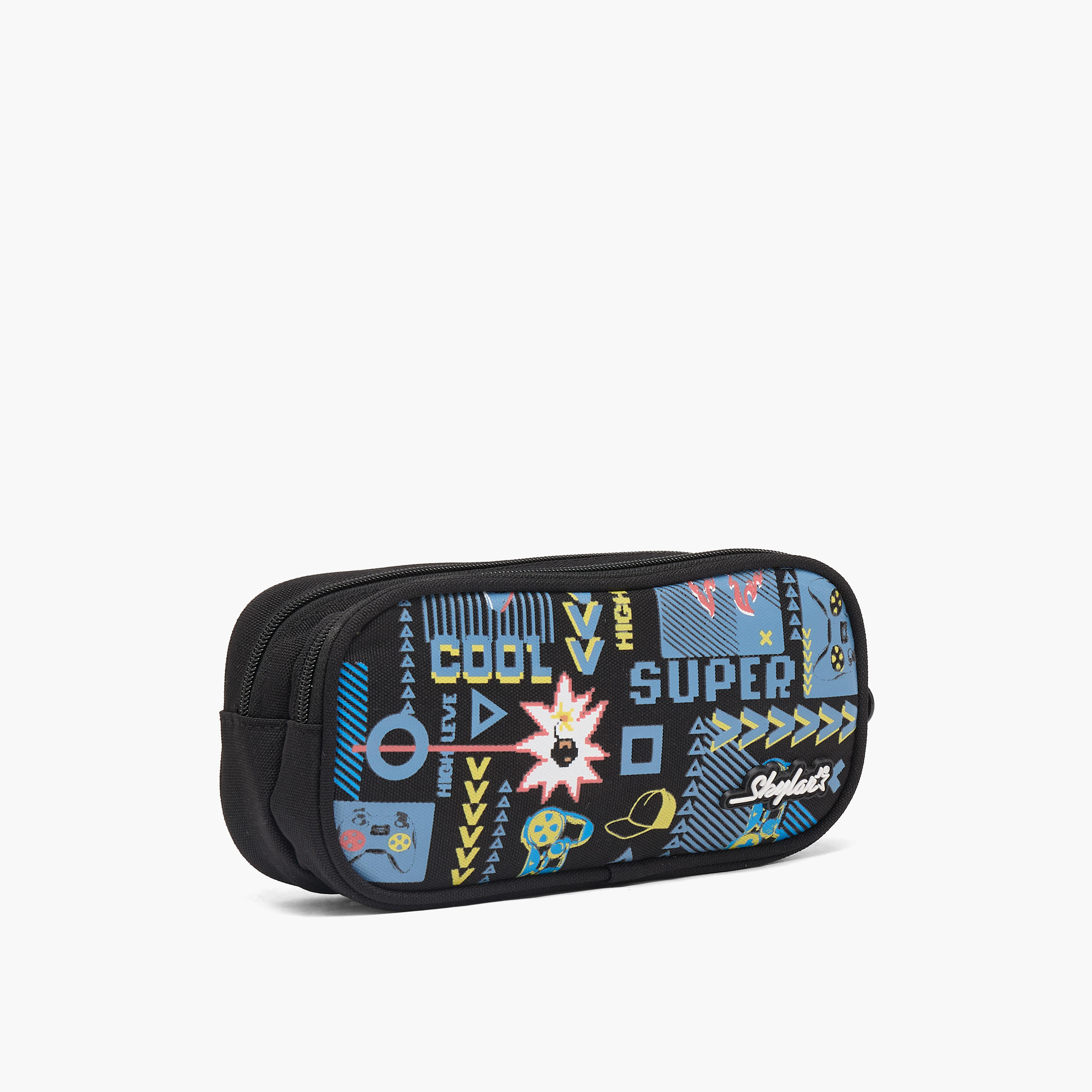 Skylar Gaming Print Pencil Pouch with 2 Compartment-school-stationery-pencilcases-image-3