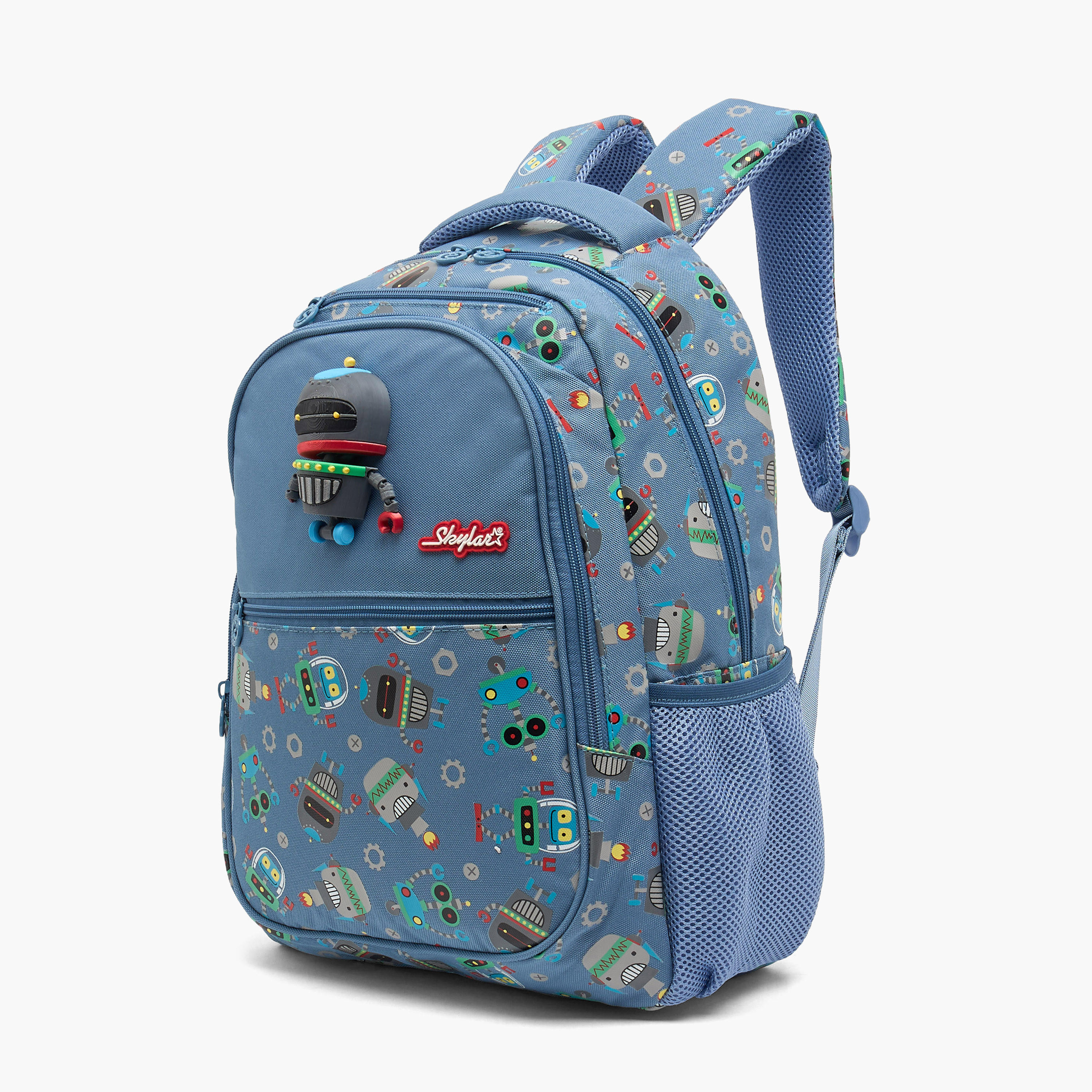 Skylar Robot Print Backpack for Boys 5-8 Years with Laptop Compartment - 16 inches-school-bagsandbackpacks-backpacks-image-5