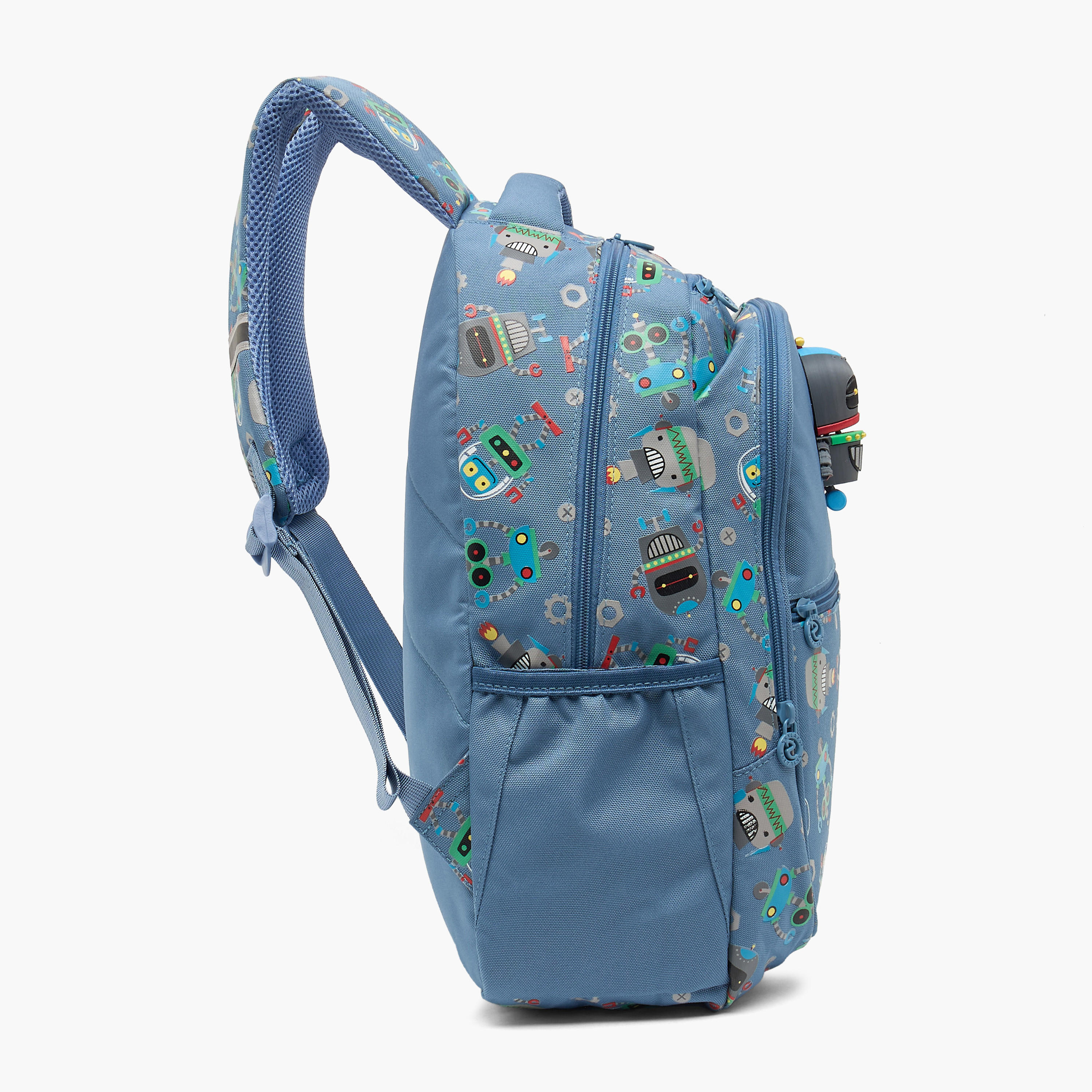 Skylar Robot Print Backpack for Boys 5-8 Years with Laptop Compartment - 16 inches-school-bagsandbackpacks-backpacks-image-6