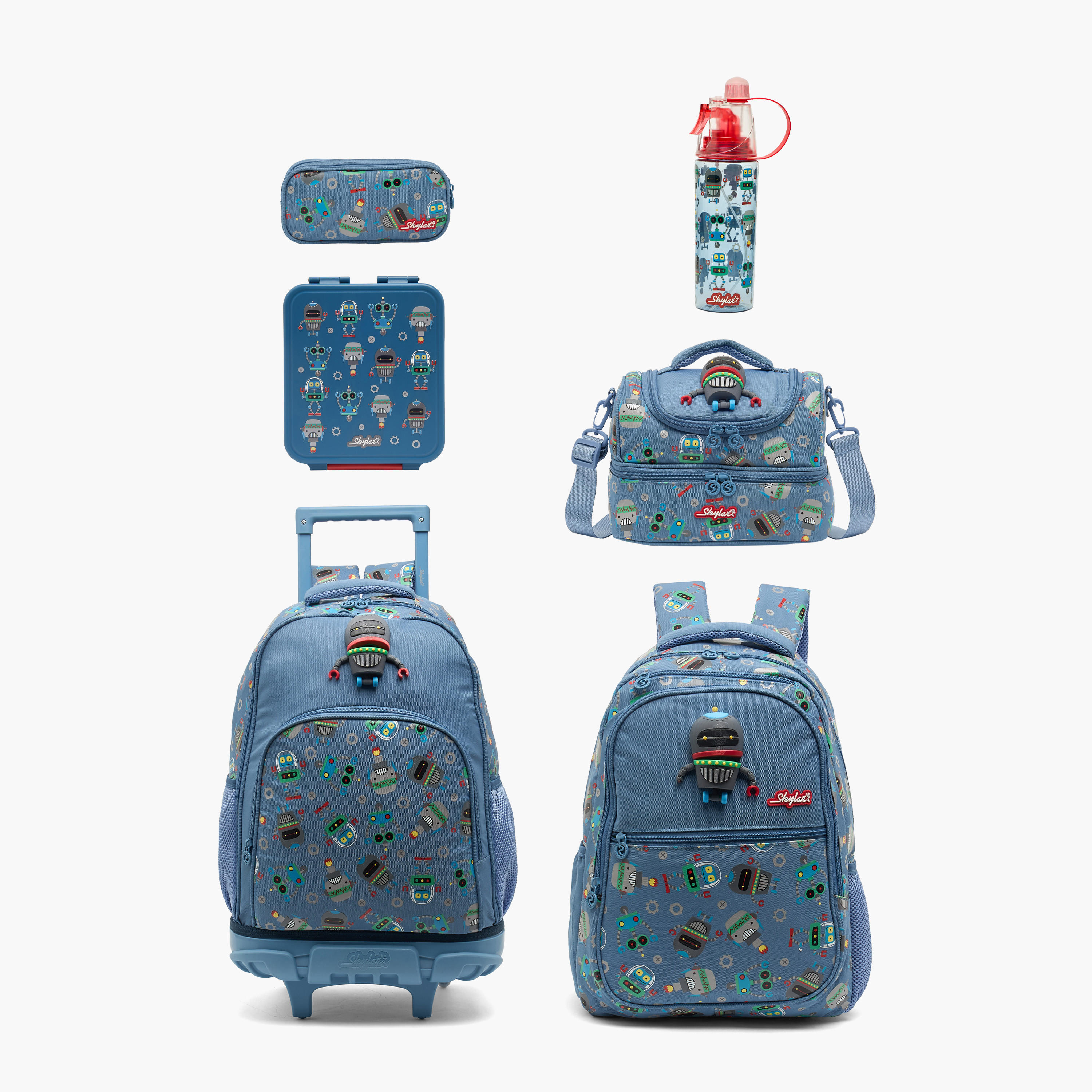 Skylar Robot Print Backpack for Boys 5-8 Years with Laptop Compartment - 16 inches-school-bagsandbackpacks-backpacks-image-8