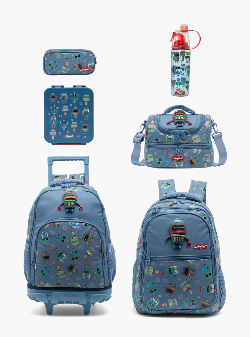 Skylar Robot Print Backpack for Boys 5-8 Years with Laptop Compartment - 16 inches-school-bagsandbackpacks-backpacks-image-8