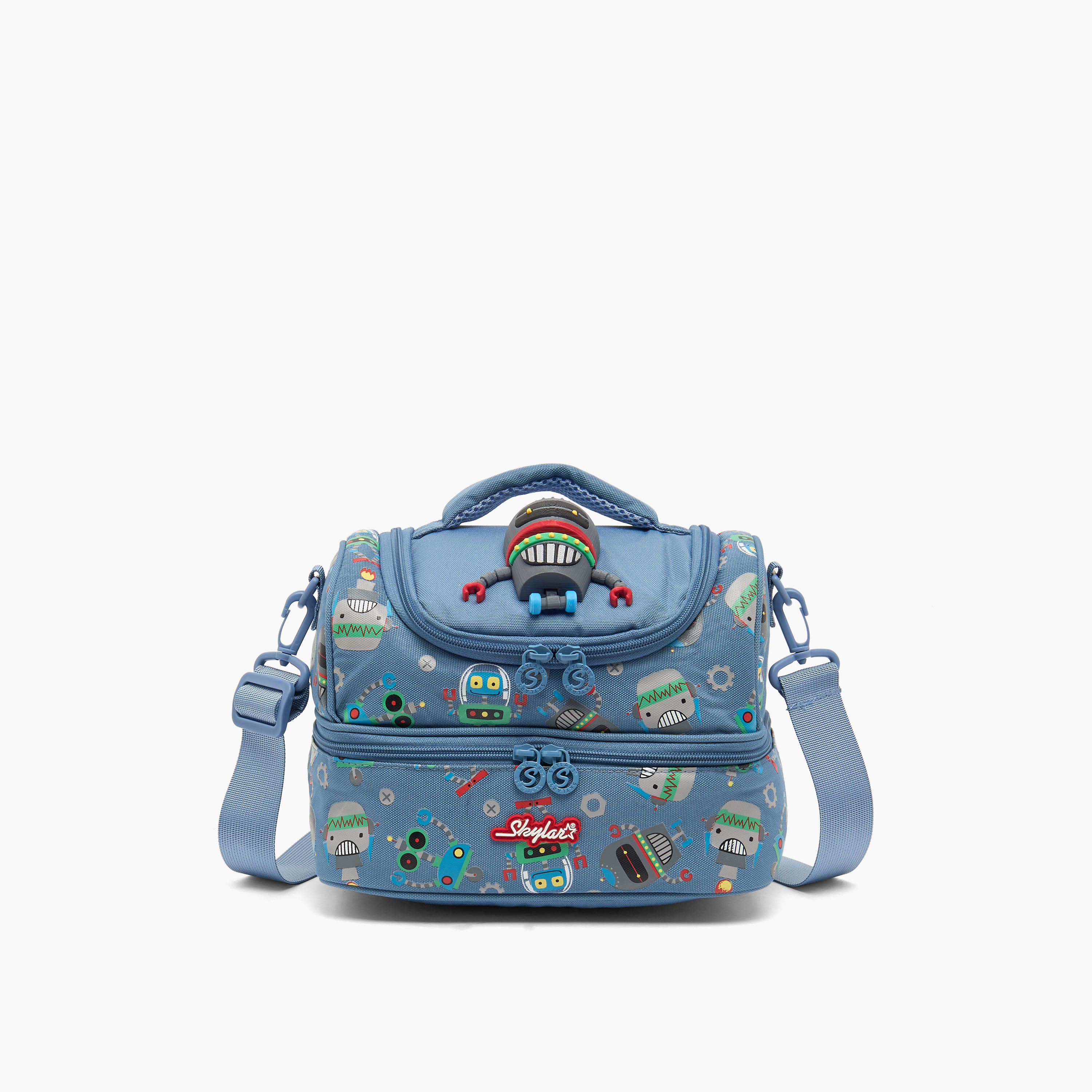 Skylar Robot Print Lunch Bag for Boys 5-8 Years with Insulation Design-school-lunchessentials-lunchbags-image-1