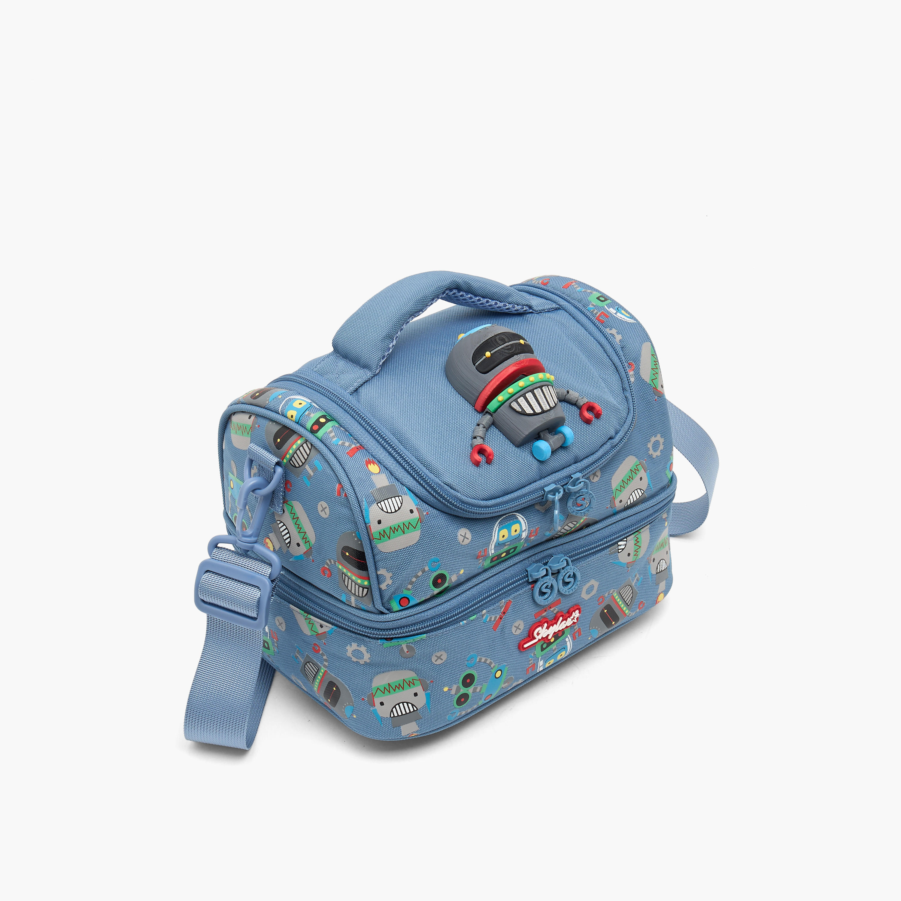 Skylar Robot Print Lunch Bag for Boys 5-8 Years with Insulation Design-school-lunchessentials-lunchbags-image-2