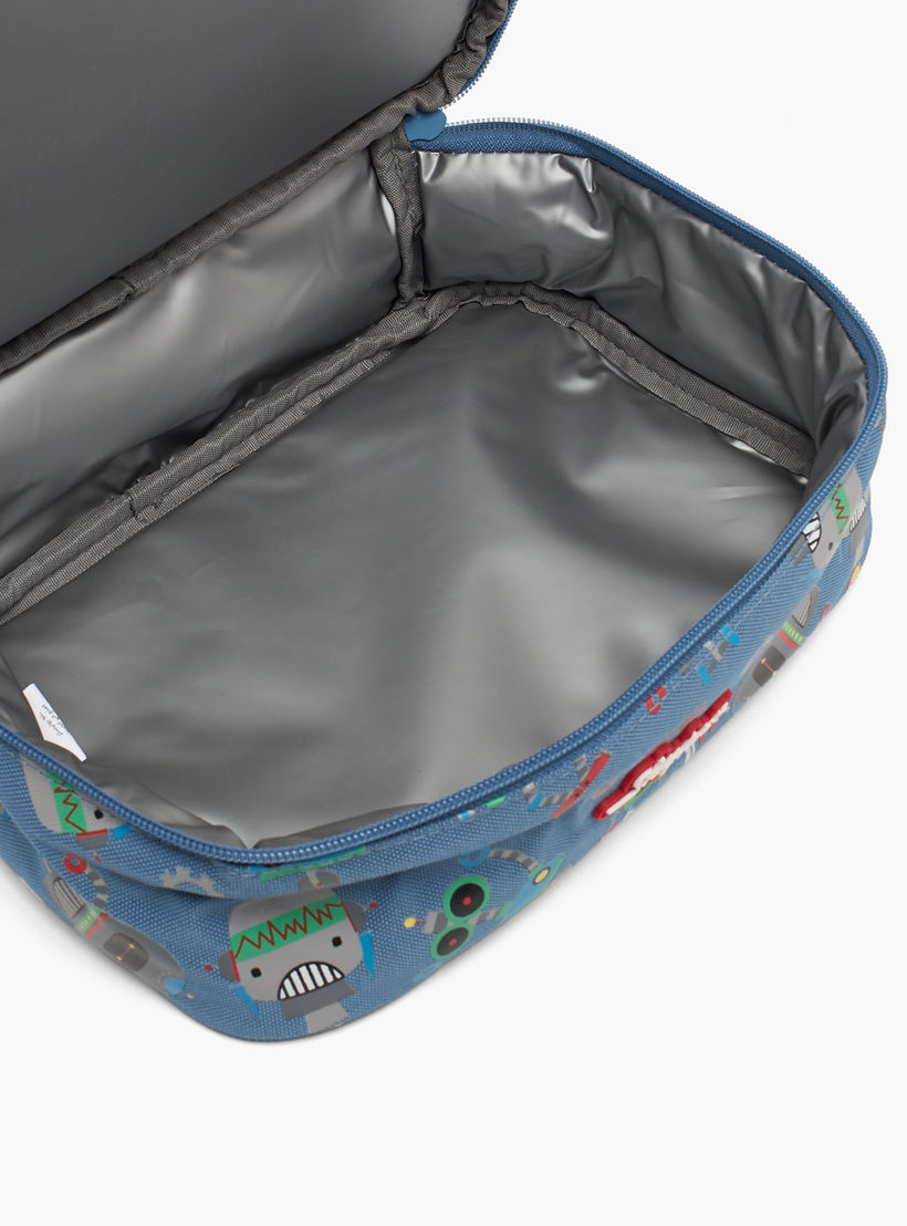 Skylar Robot Print Lunch Bag for Boys 5-8 Years with Insulation Design-school-lunchessentials-lunchbags-image-6