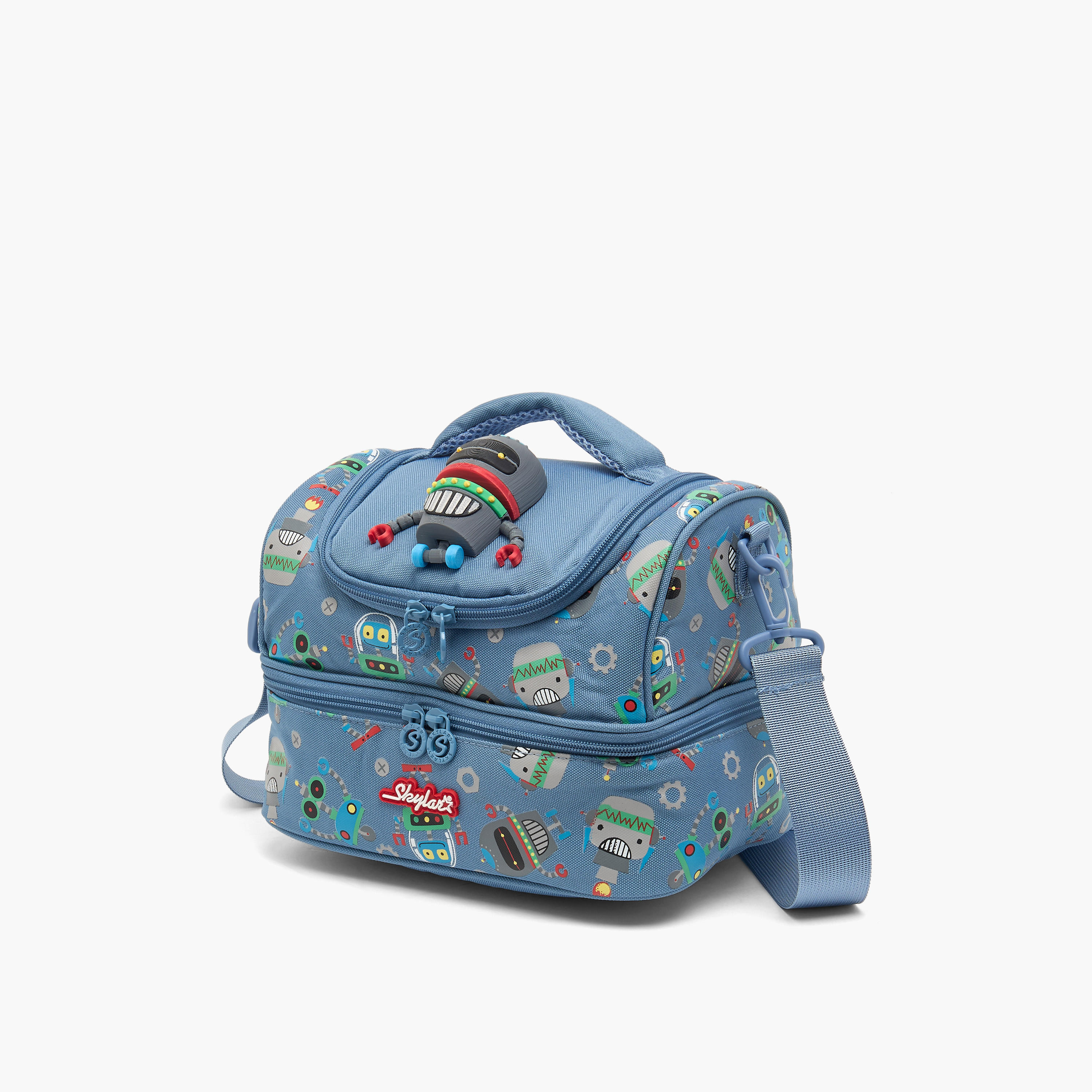 Skylar Robot Print Lunch Bag for Boys 5-8 Years with Insulation Design-school-lunchessentials-lunchbags-image-7