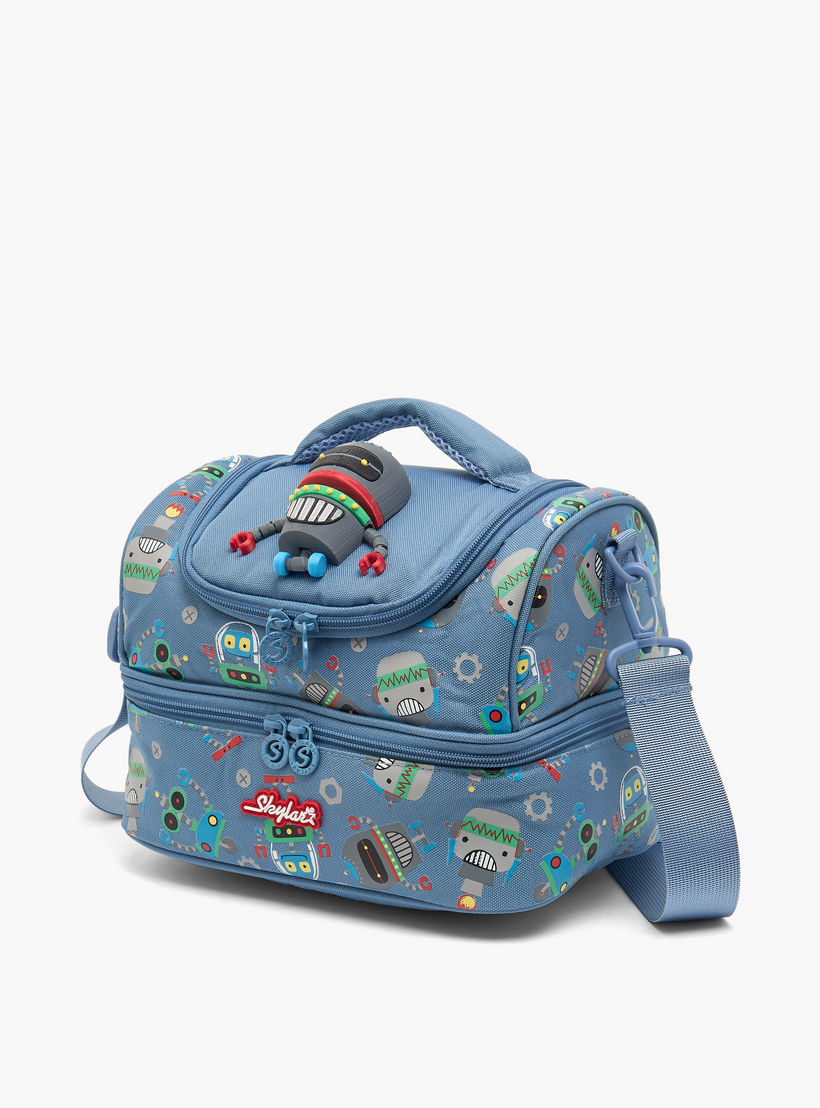 Skylar Robot Print Lunch Bag for Boys 5-8 Years with Insulation Design-school-lunchessentials-lunchbags-image-7