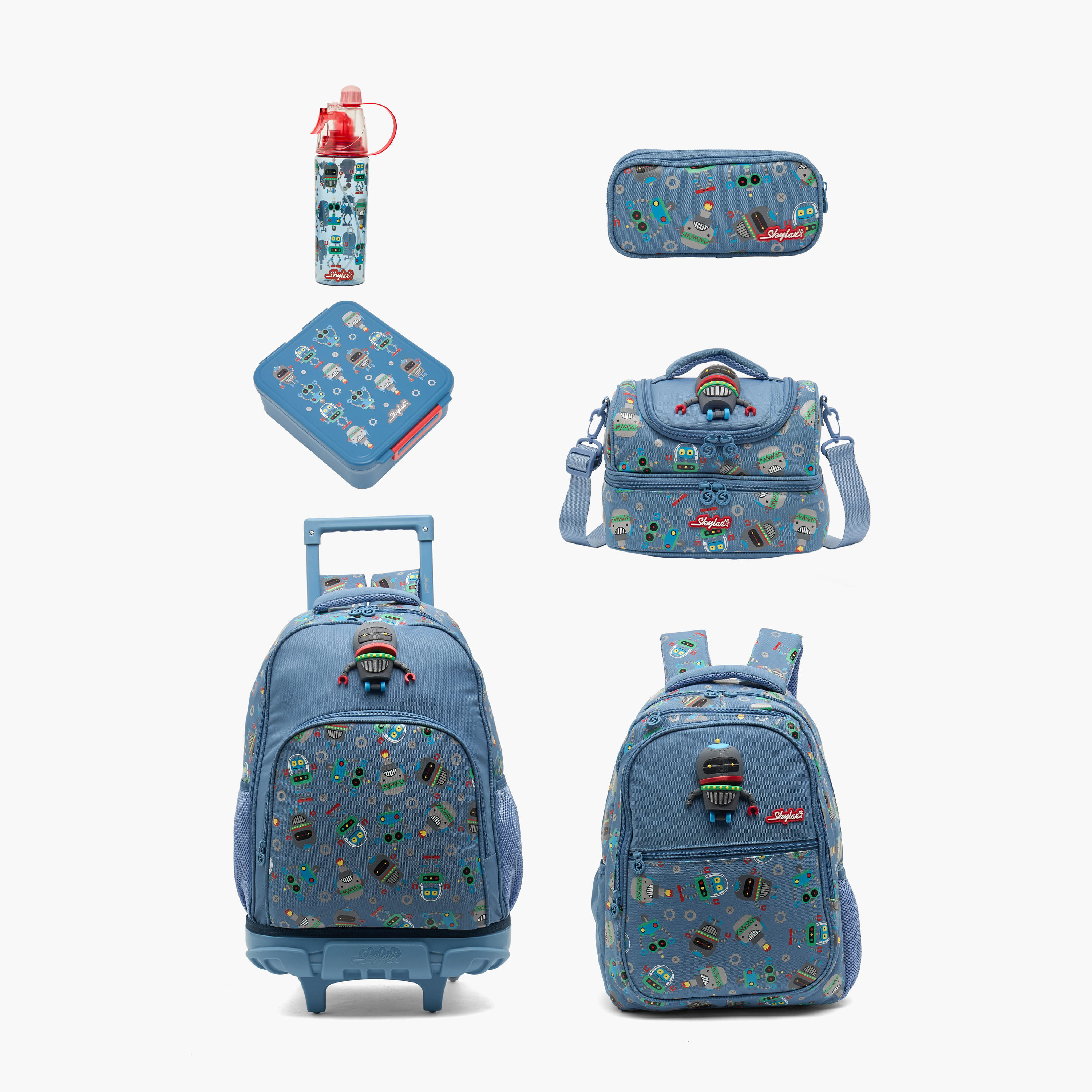 Skylar Robot Print Lunch Bag for Boys 5-8 Years with Insulation Design-school-lunchessentials-lunchbags-image-9