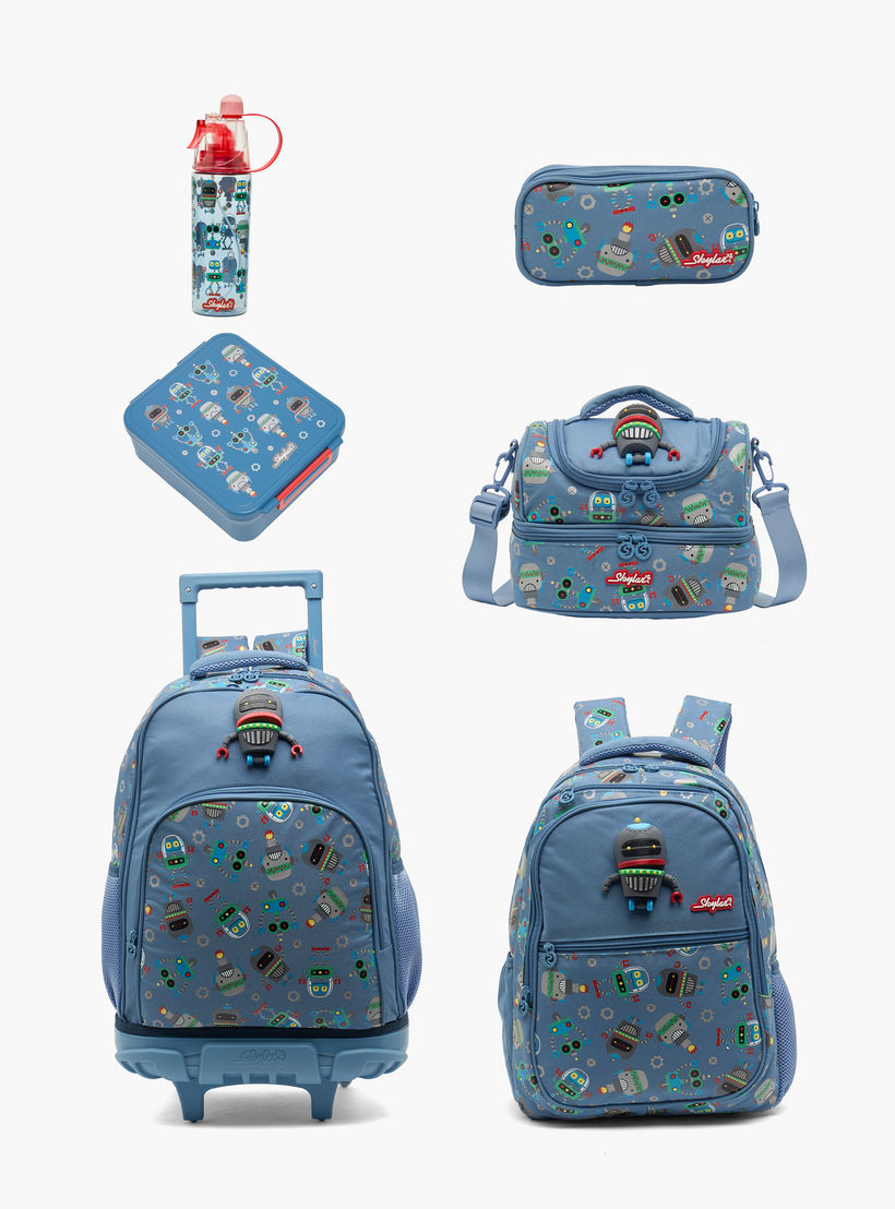 Skylar Robot Print Lunch Bag for Boys 5-8 Years with Insulation Design-school-lunchessentials-lunchbags-image-9