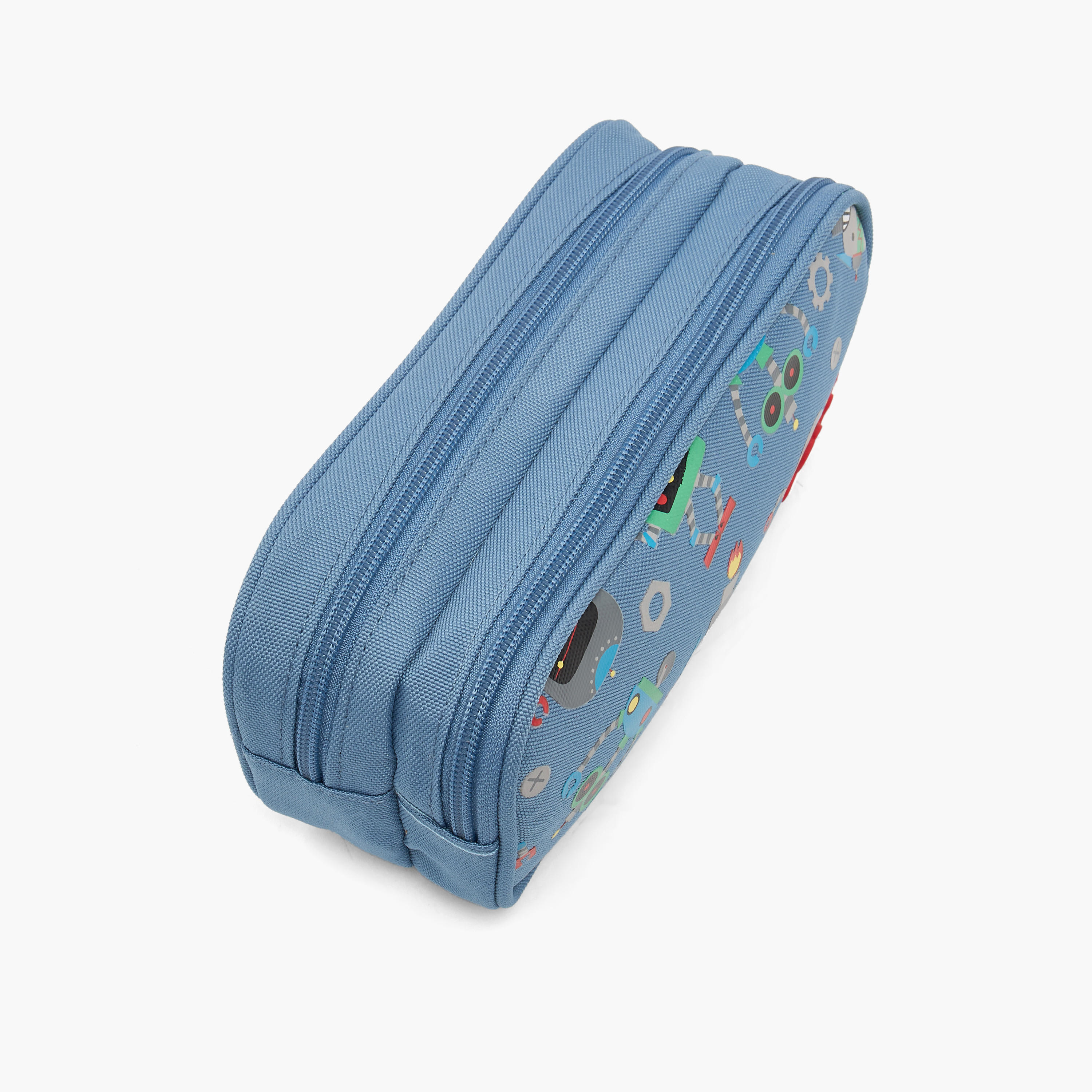 مقلمة بقسمين وطبعات روبوت من سكايلر-school-stationery-pencilcases-image-2