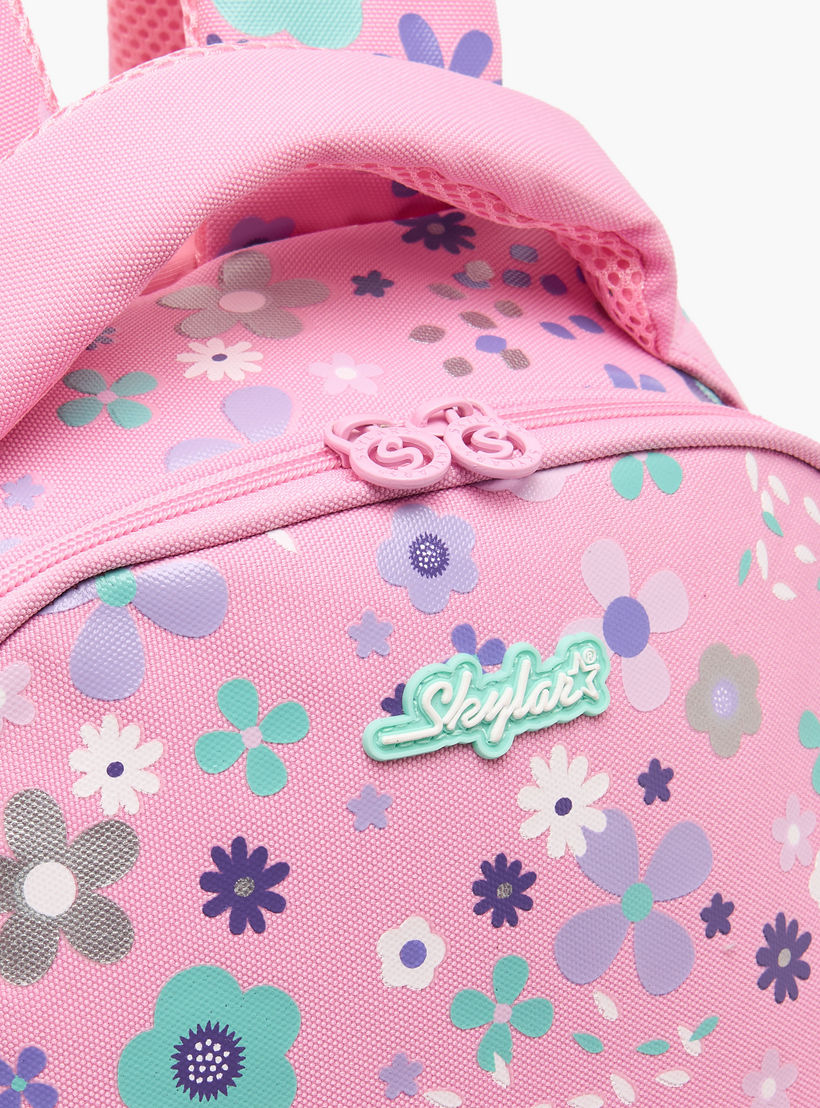 Skylar Floral Print Backpack for Girls 5-8 Years with Laptop Compartment - 16 inches-school-bagsandbackpacks-backpacks-image-3