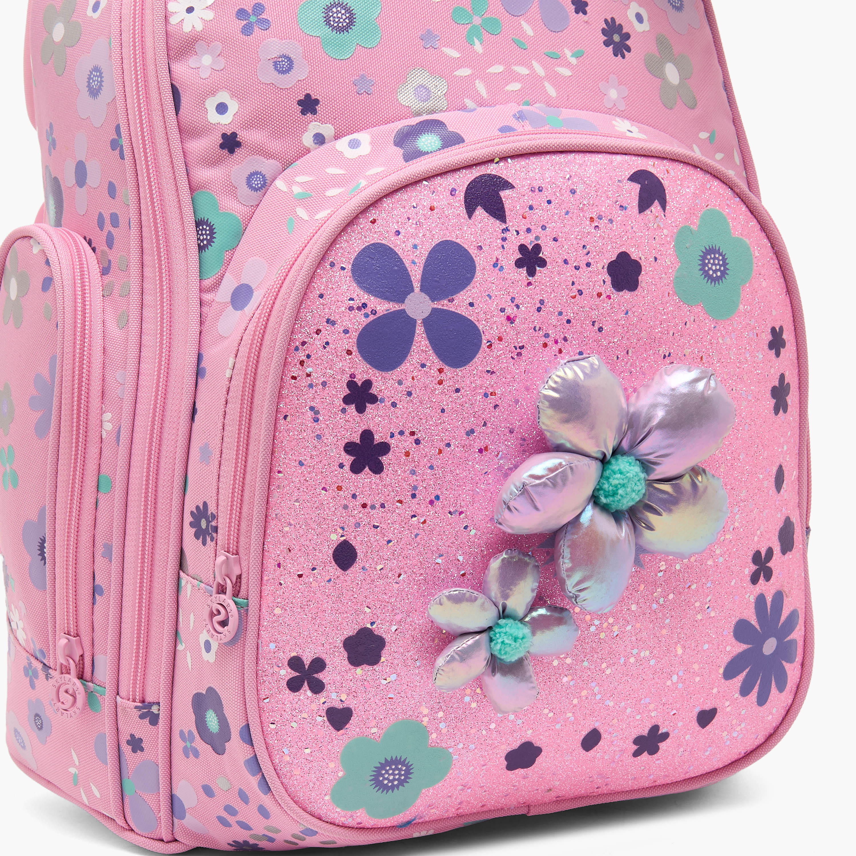 Skylar Floral Print Backpack for Girls 5-8 Years with Laptop Compartment - 16 inches-school-bagsandbackpacks-backpacks-image-4