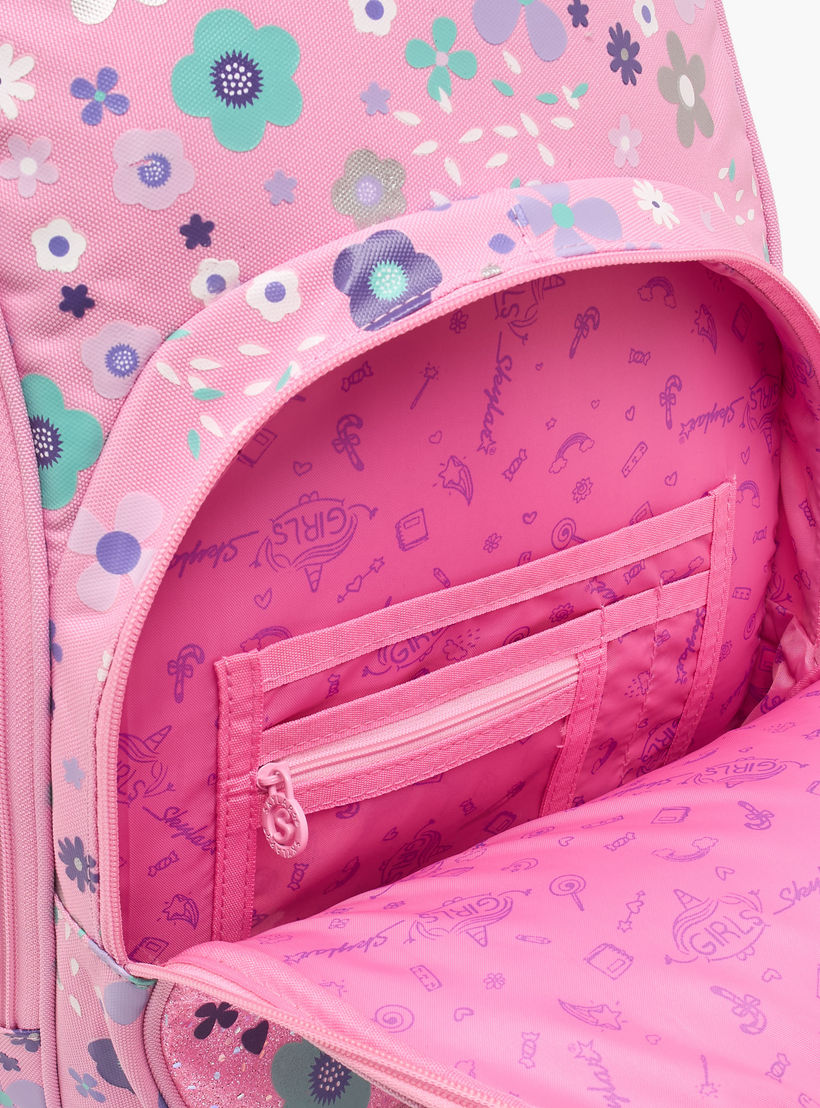 Skylar Floral Print Backpack for Girls 5-8 Years with Laptop Compartment - 16 inches-school-bagsandbackpacks-backpacks-image-5