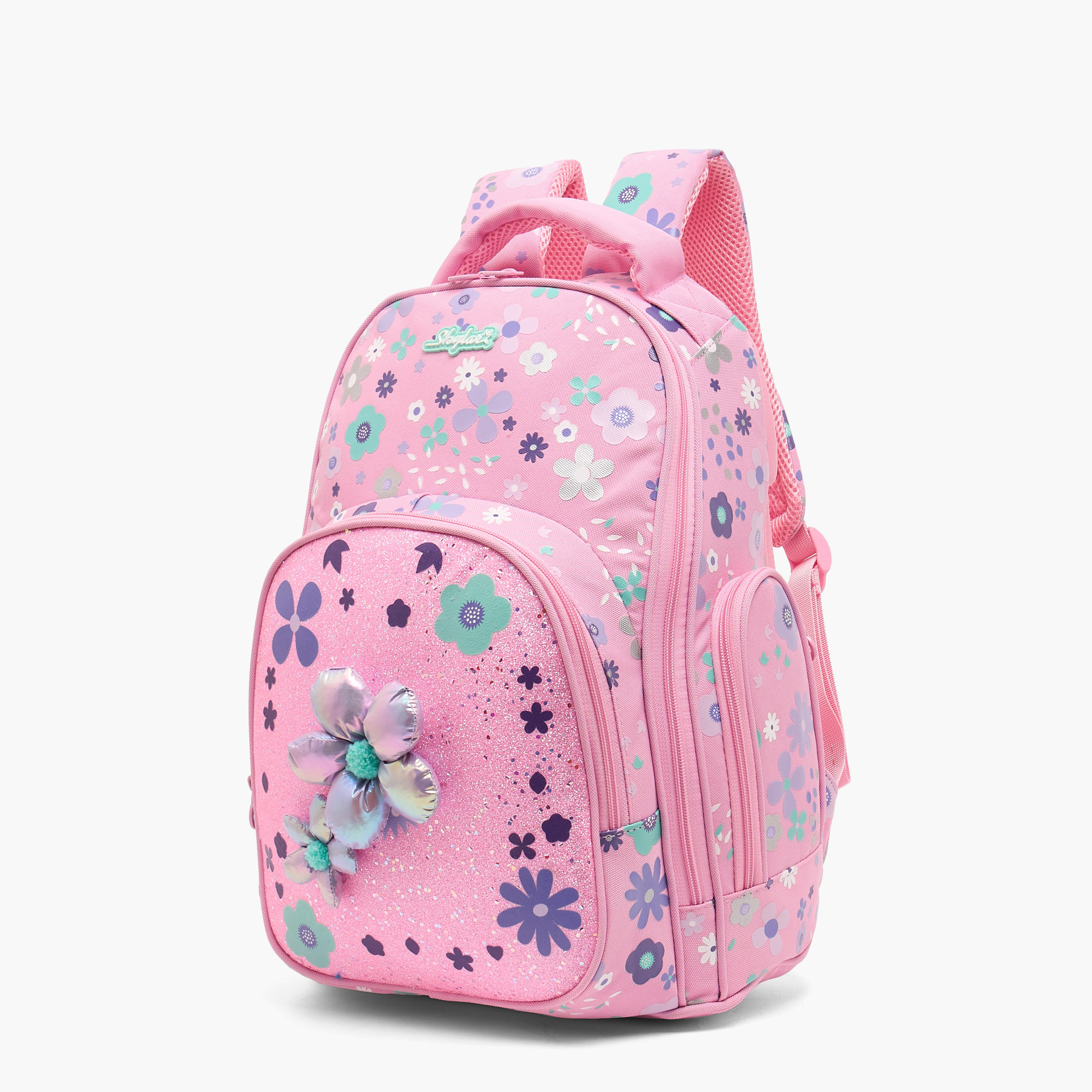 Skylar Floral Print Backpack for Girls 5-8 Years with Laptop Compartment - 16 inches-school-bagsandbackpacks-backpacks-image-7