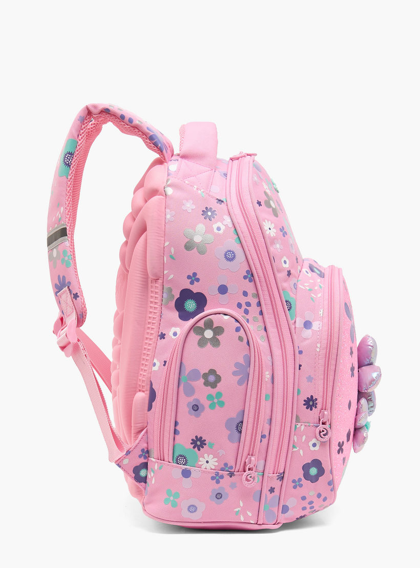 Skylar Floral Print Backpack for Girls 5-8 Years with Laptop Compartment - 16 inches-school-bagsandbackpacks-backpacks-image-8