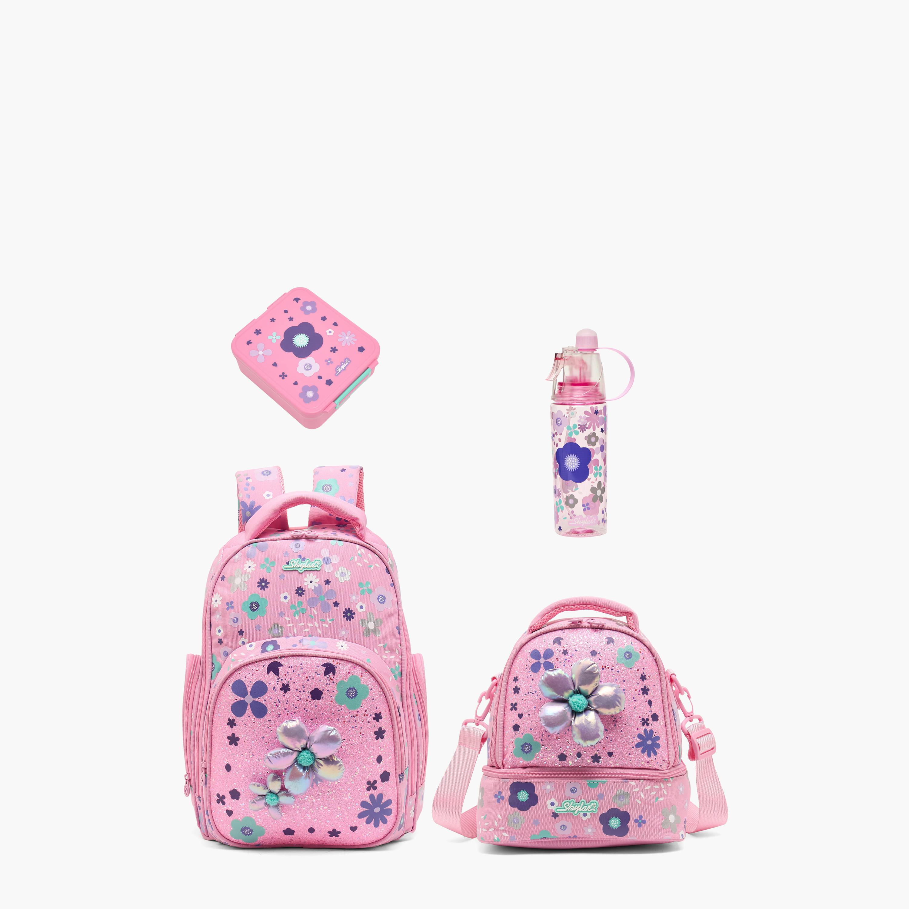 Skylar Floral Print Backpack for Girls 5-8 Years with Laptop Compartment - 16 inches-school-bagsandbackpacks-backpacks-image-10