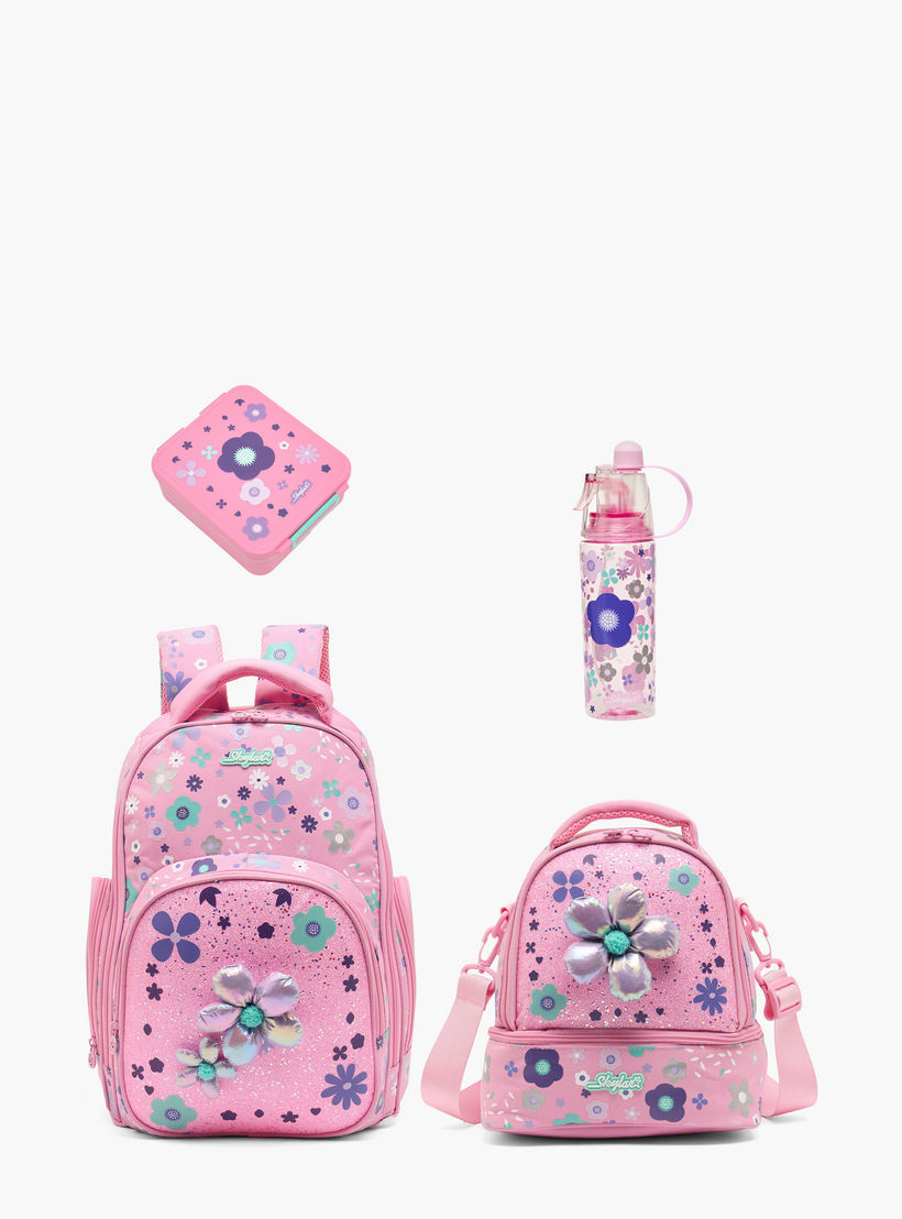 Skylar Floral Print Backpack for Girls 5-8 Years with Laptop Compartment - 16 inches-school-bagsandbackpacks-backpacks-image-10