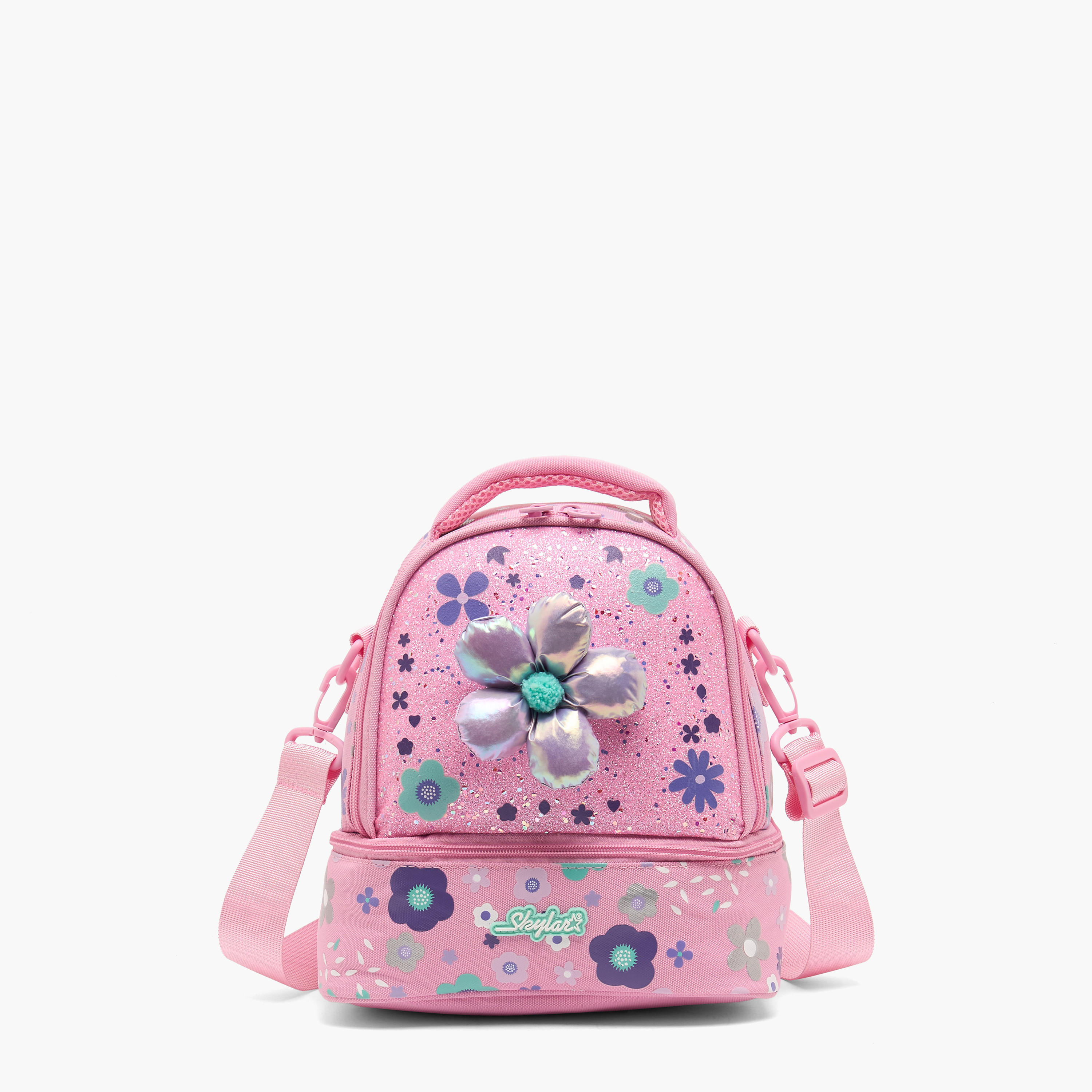 Skylar Floral Print Lunch Bag for Girls 5-8 Years with Insulation Design-school-lunchessentials-lunchbags-image-1