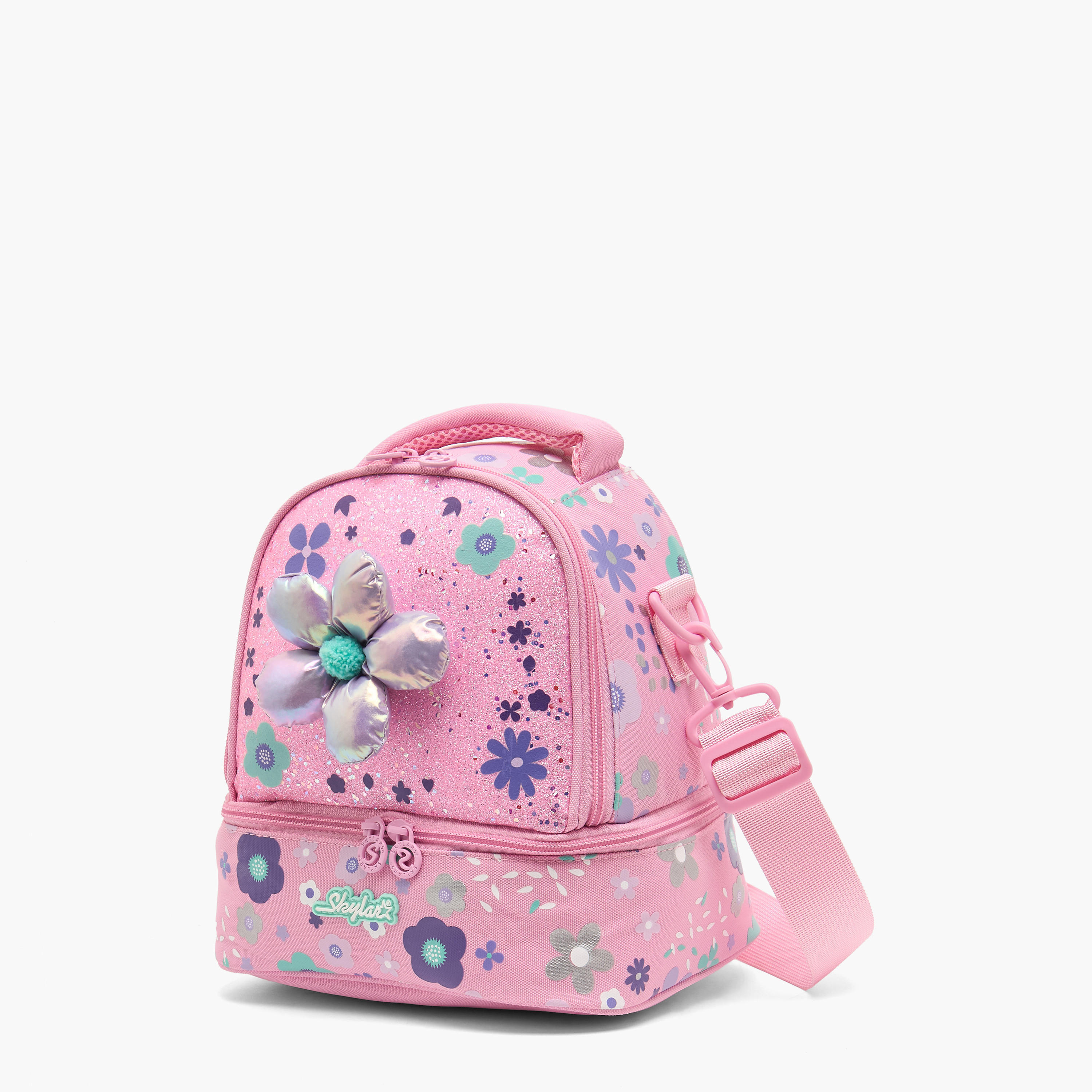 Skylar Floral Print Lunch Bag for Girls 5-8 Years with Insulation Design-school-lunchessentials-lunchbags-image-2