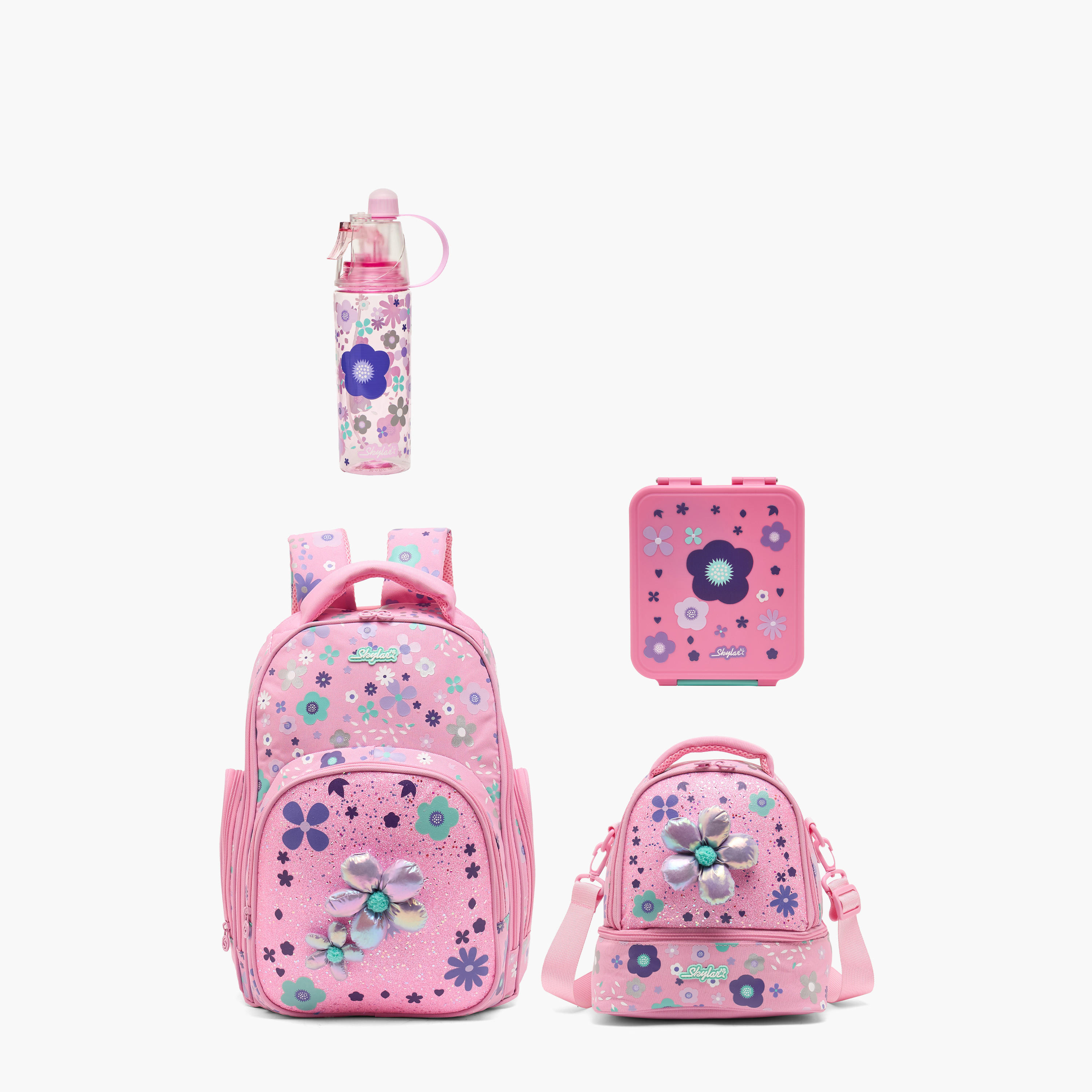 Skylar Floral Print Lunch Bag for Girls 5-8 Years with Insulation Design-school-lunchessentials-lunchbags-image-9