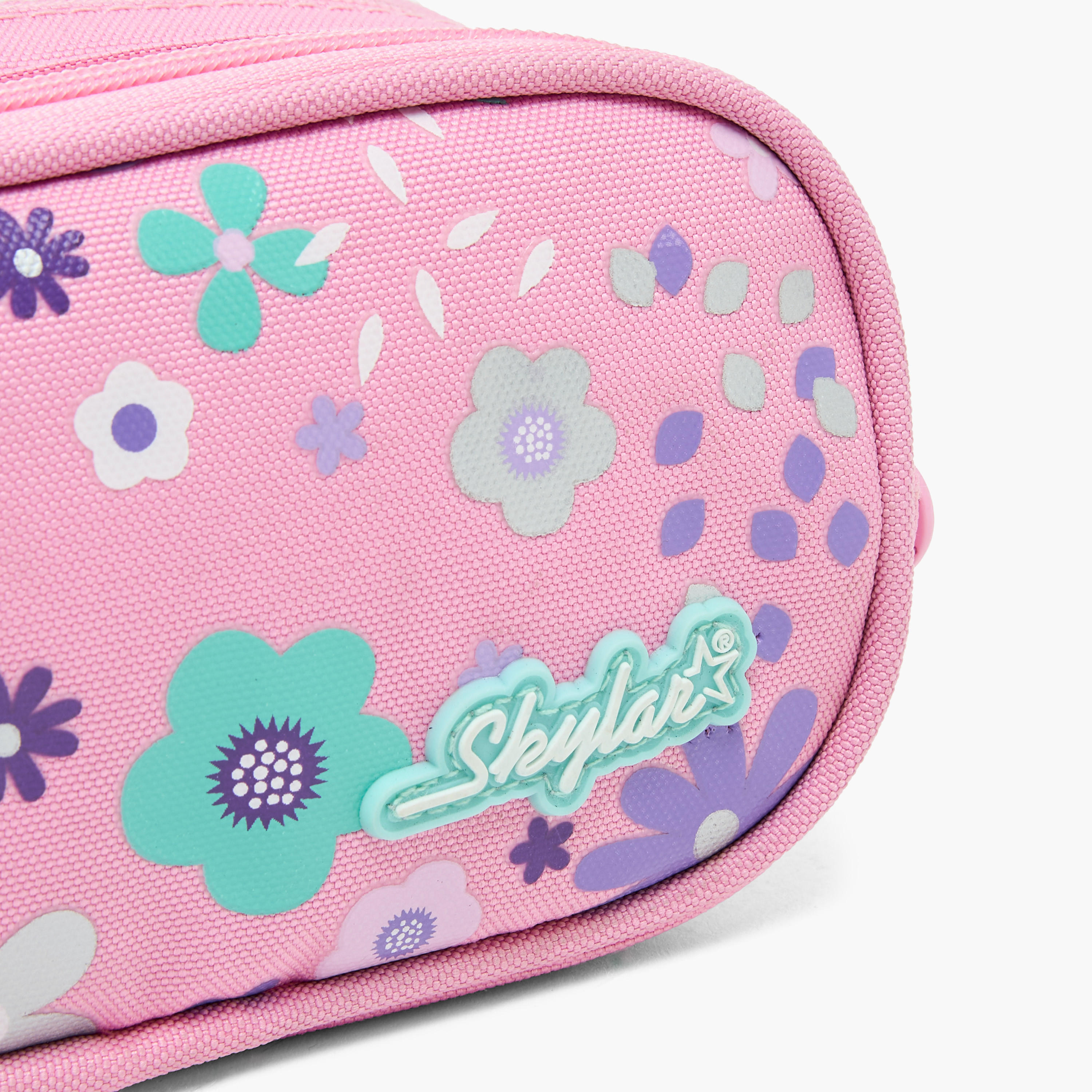 مقلمة بطبعات أزهار مع قسمين من سكايلار-school-stationery-pencilcases-image-6