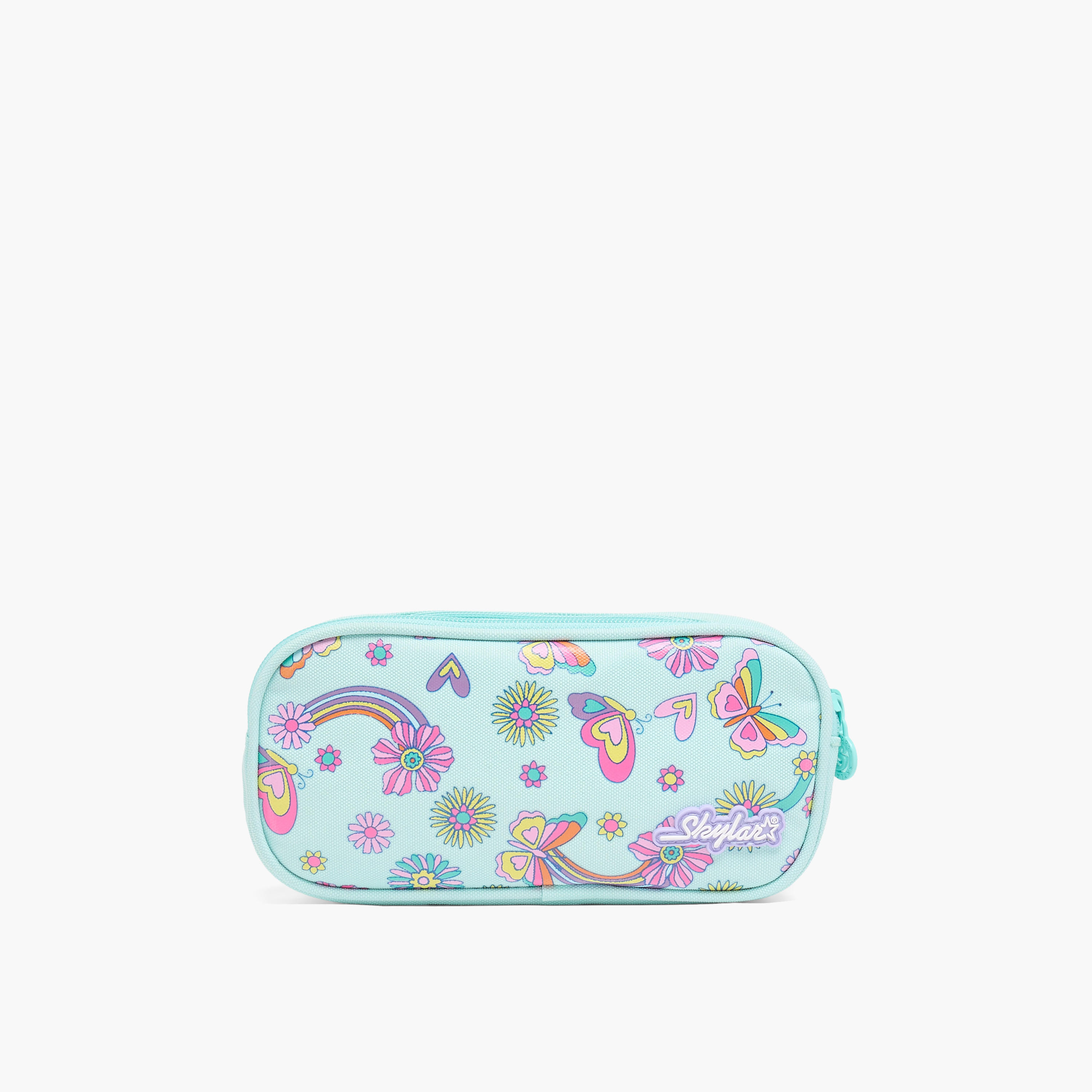 مقلمة بقسمين وطبعات فراشة من سكايلر-school-stationery-pencilcases-image-1