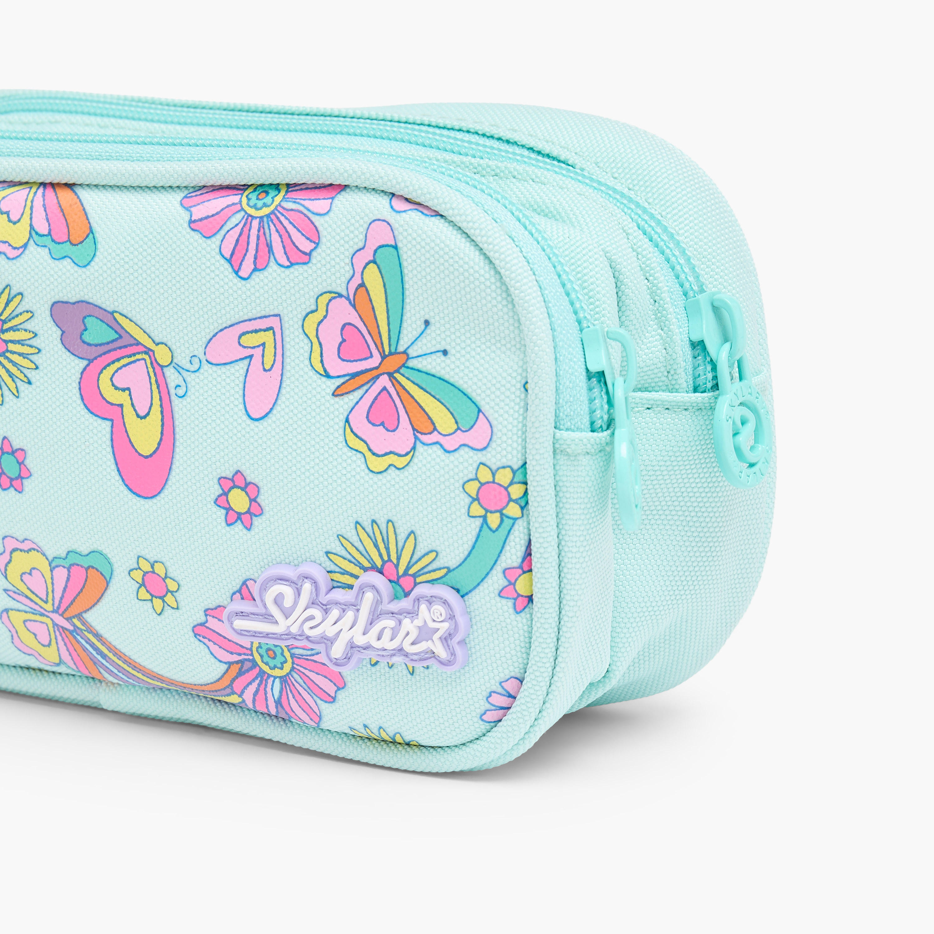 مقلمة بقسمين وطبعات فراشة من سكايلر-school-stationery-pencilcases-image-6