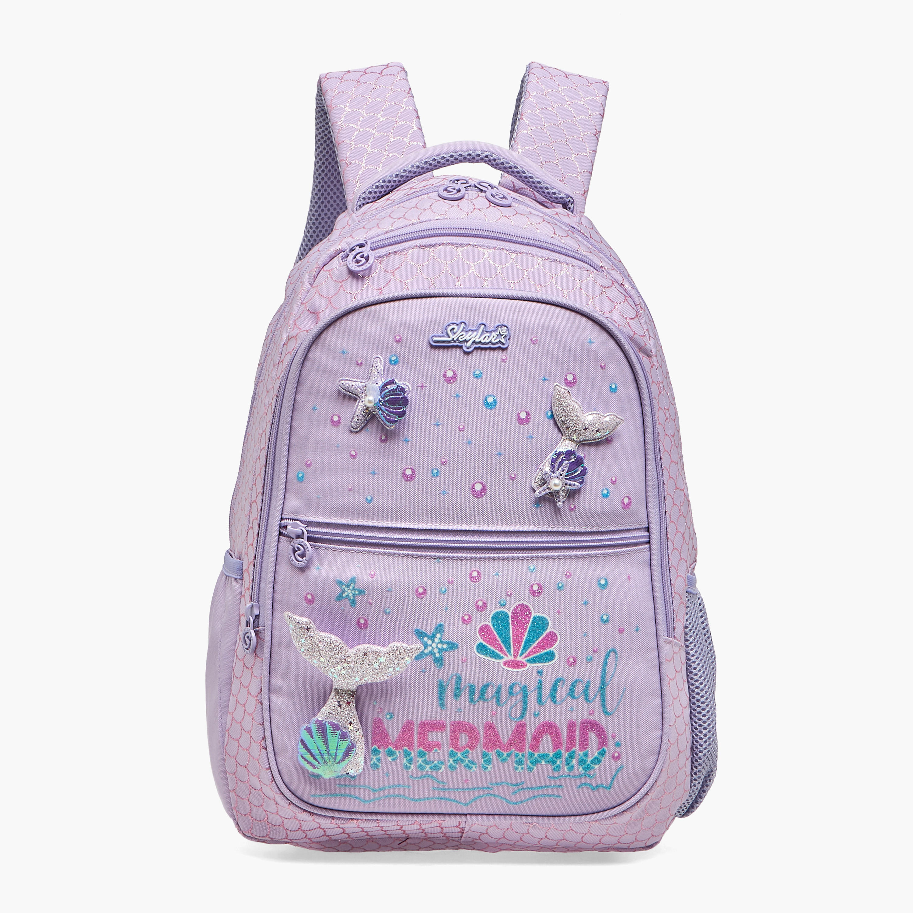 Skylar Mermaid Print Backpack for Girls with Laptop Compartment - 16 inches-school-bagsandbackpacks-backpacks-image-1