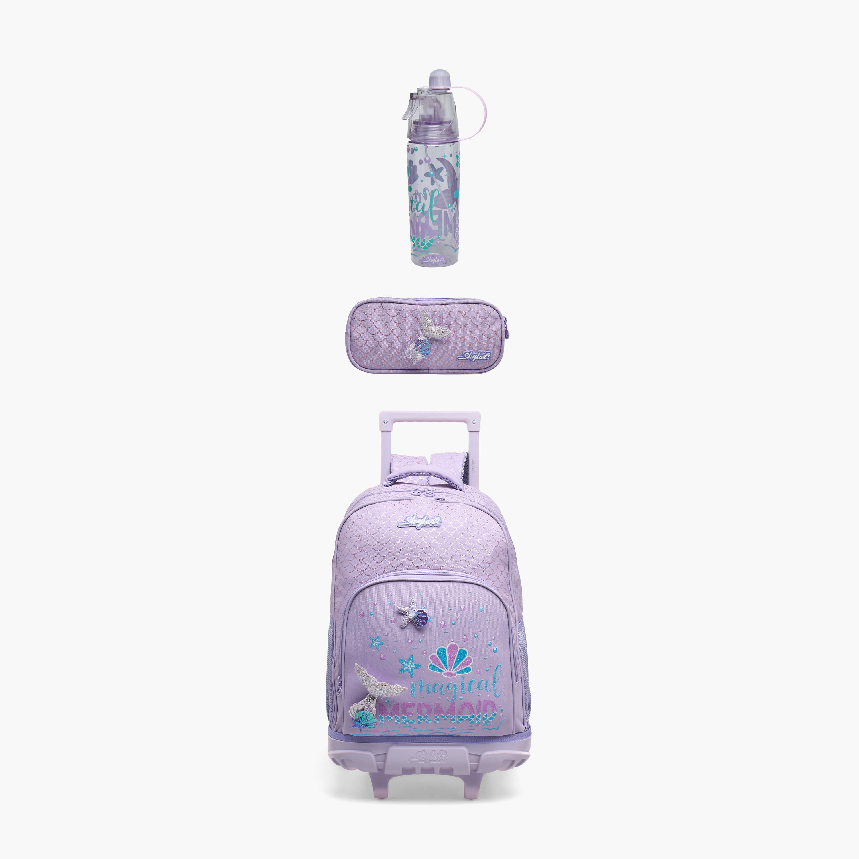 Skylar Mermaid Print Tritan Water Bottle with Spout and Spray Nozzle-school-waterbottles-image-7