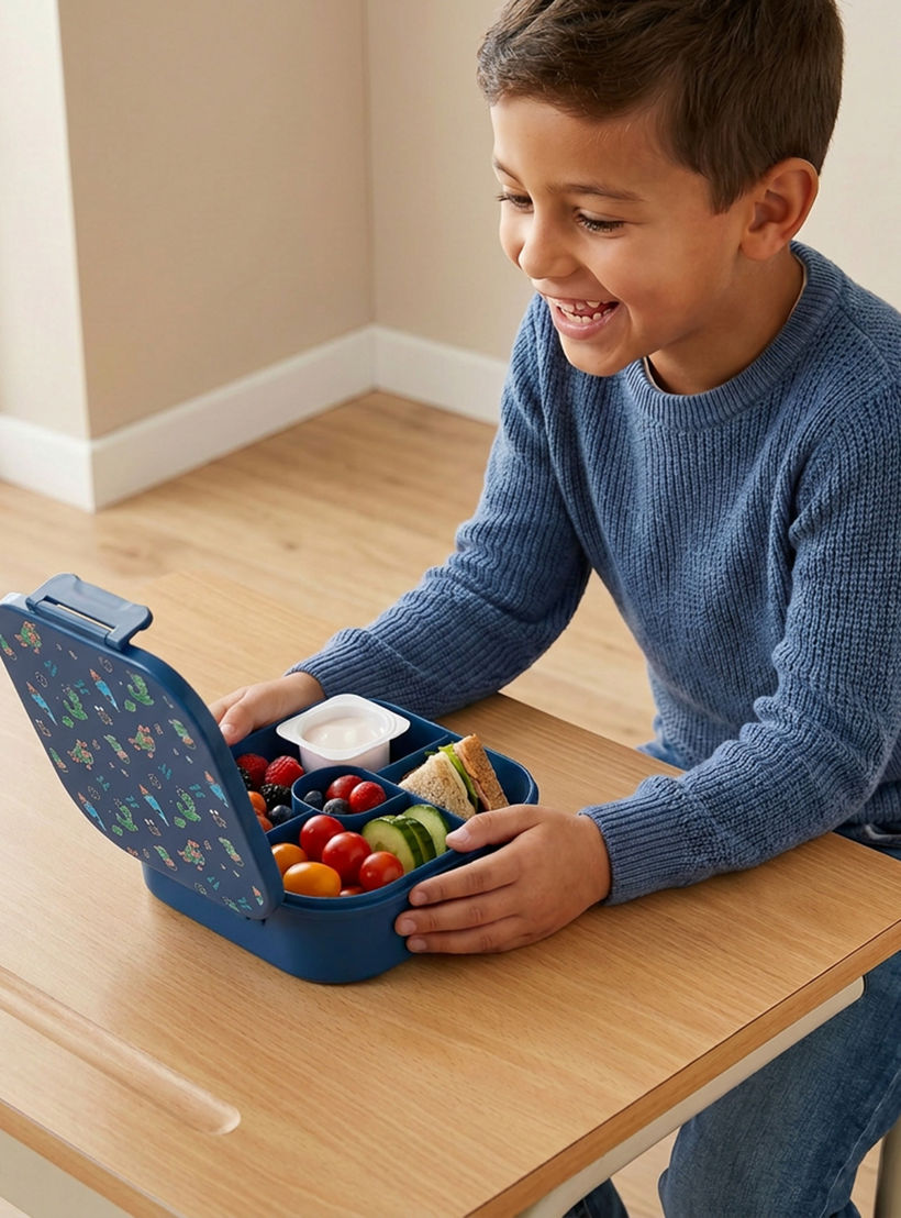صندوق غداء بطبعات وأقسام للأولاد - 1.2 لتر-school-lunchessentials-lunchboxes-image-3