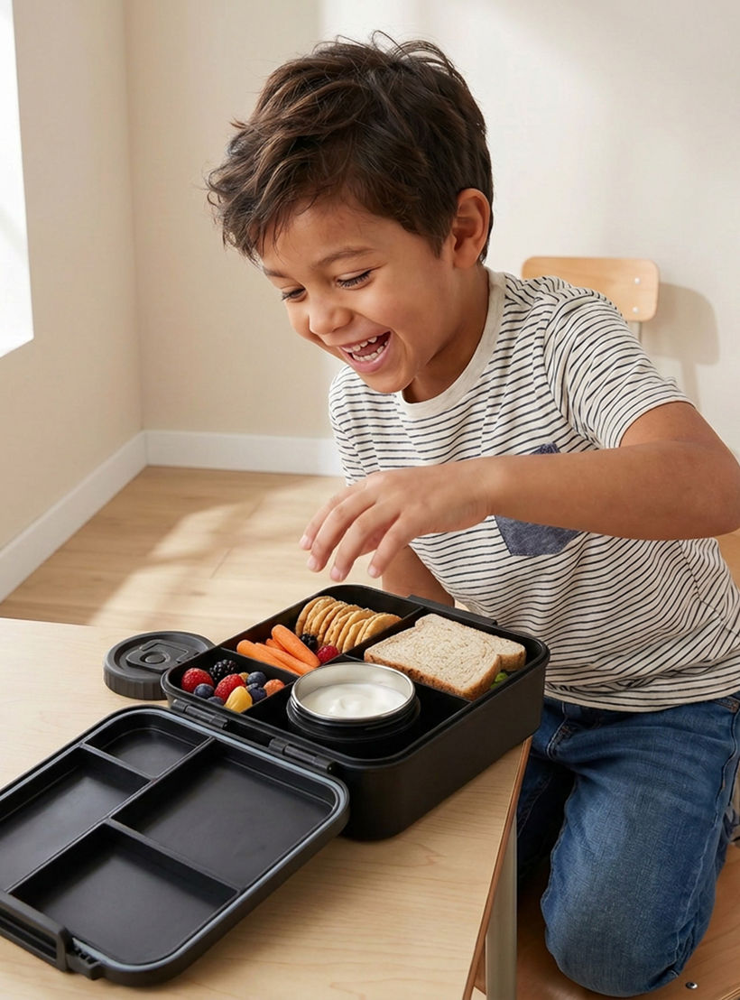 صندوق غداء سادة مع جرة للأولاد - 1.7 لتر-school-lunchessentials-lunchboxes-image-3