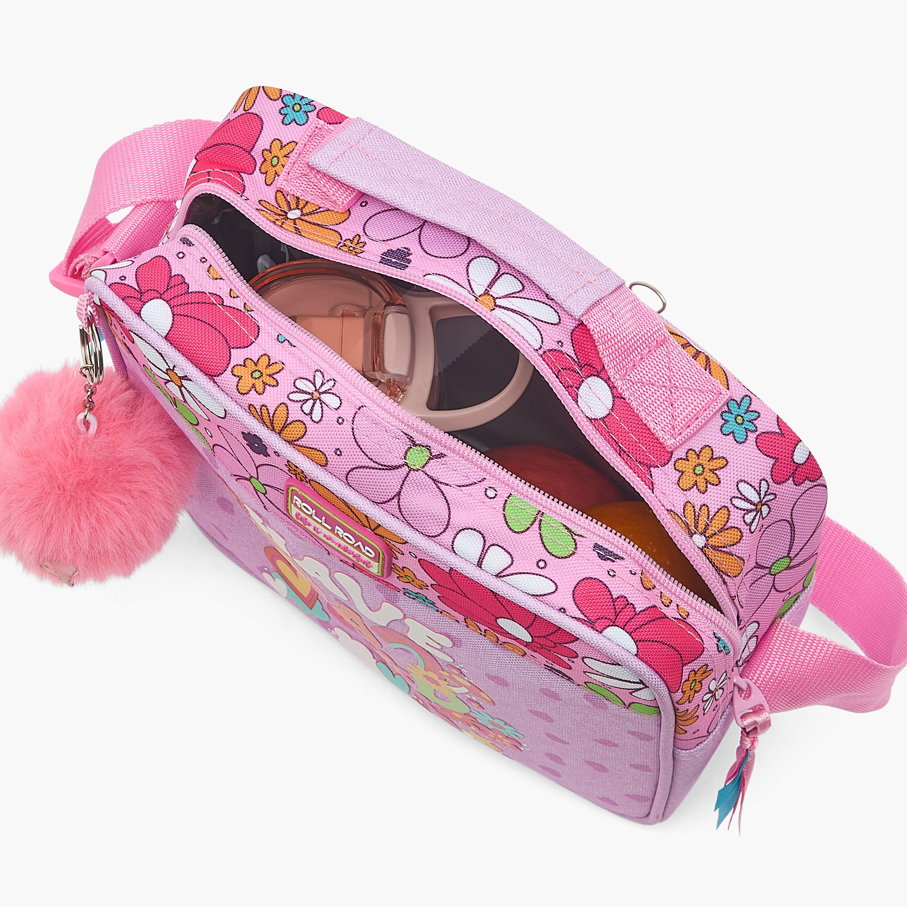 Roll Road Slogan Print Lunch Bag for Kids 8-13 Years with Zip Closure-school-lunchessentials-lunchbags-image-4