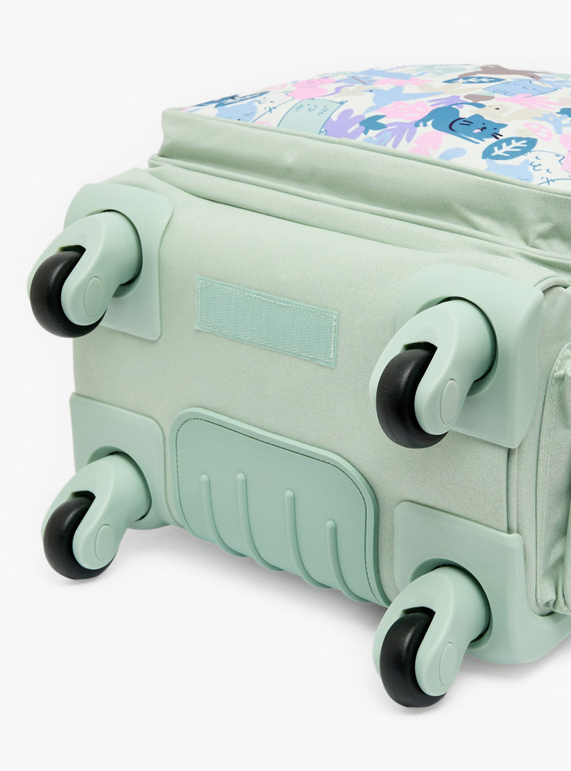 Roll Road Cat Print Trolley Backpack for Girls 8-13 Years with Retractable Handle - 17.3 inch-school-bagsandbackpacks-trolleybags-image-11