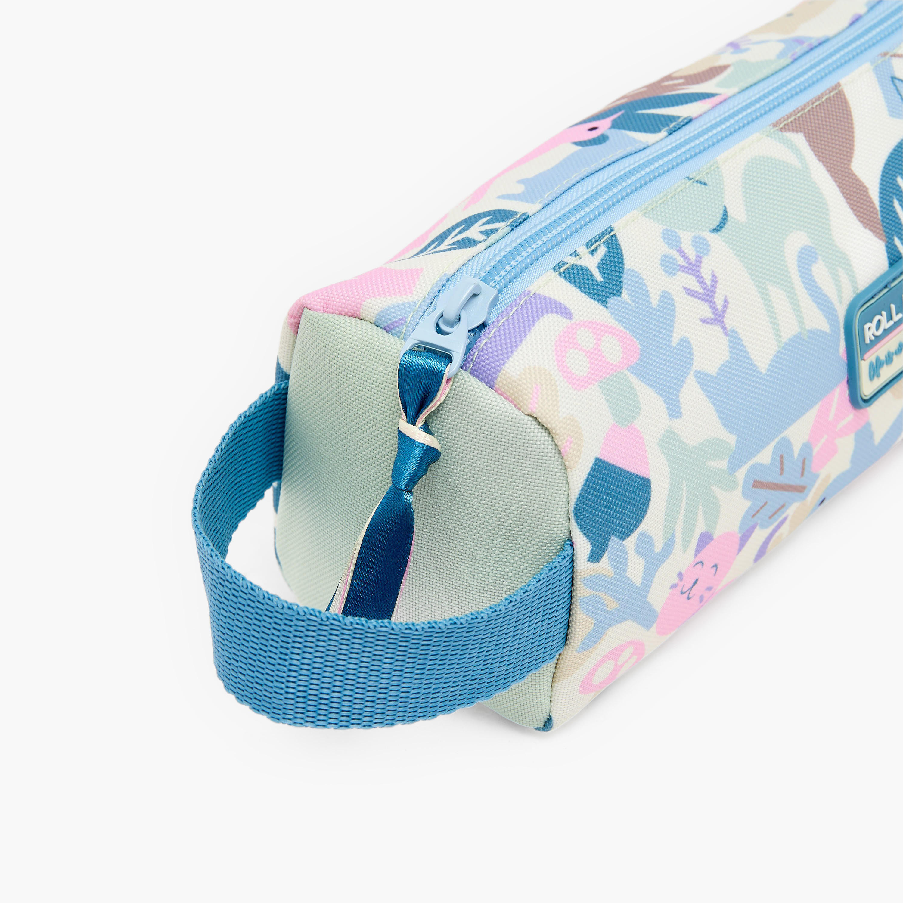 Roll Road Cat Print Pencil Pouch with Zip Closure-school-stationery-pencilcases-image-4