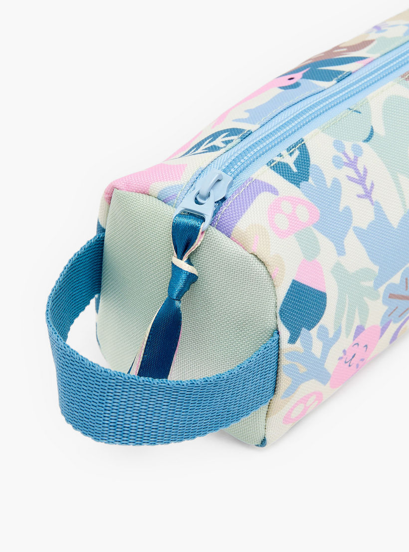 Roll Road Cat Print Pencil Pouch with Zip Closure-school-stationery-pencilcases-image-4