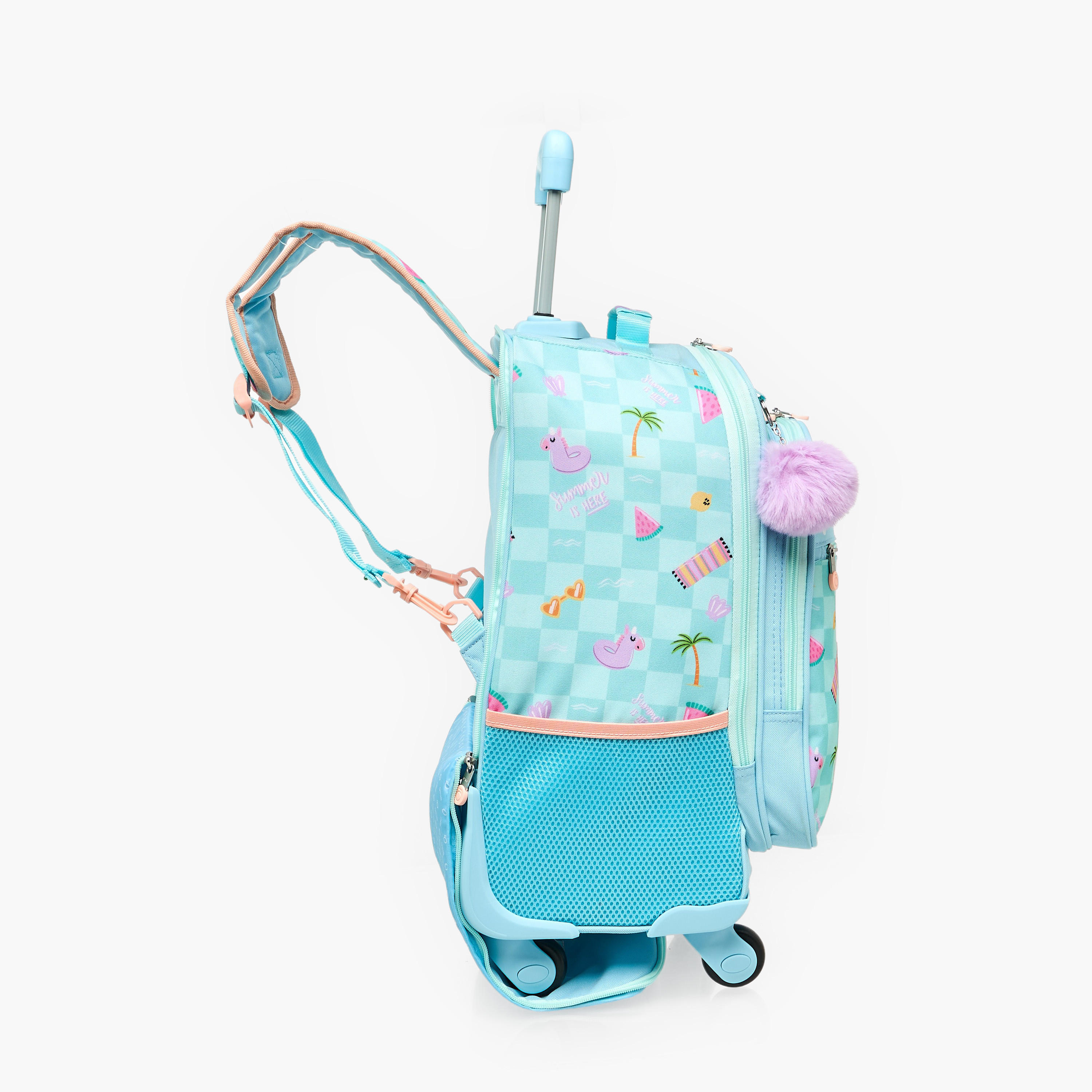 Enso Freedom Print Trolley Backpack for Girls 8-13 Years with Retractable Handle - 17 inches-school-bagsandbackpacks-trolleybags-image-10