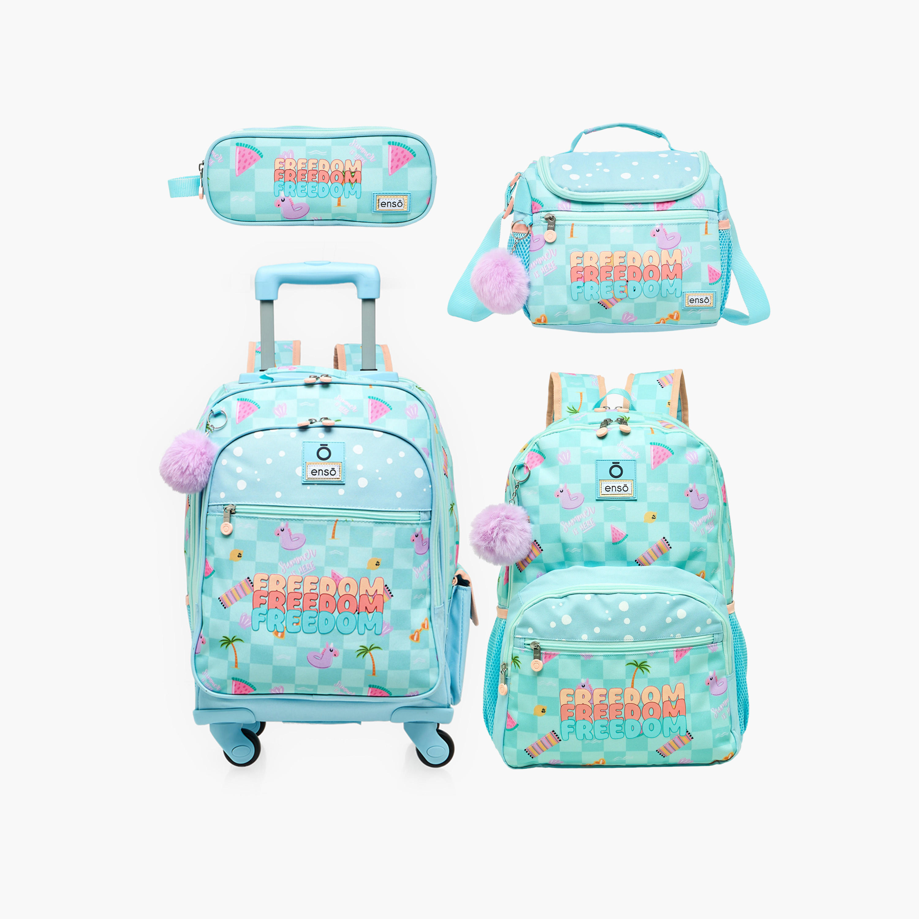 Enso Freedom Print Trolley Backpack for Girls 8-13 Years with Retractable Handle - 17 inches-school-bagsandbackpacks-trolleybags-image-15