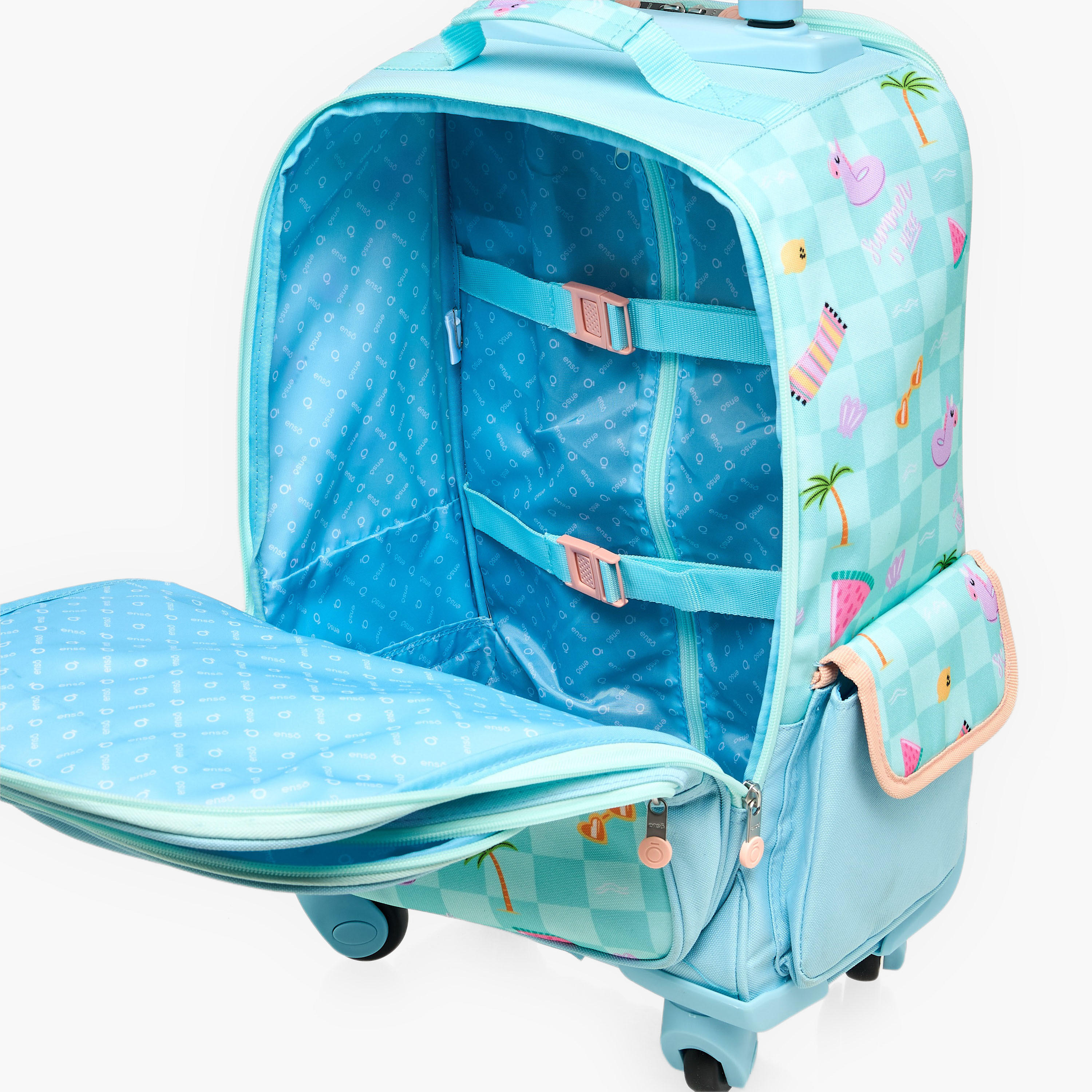 Enso Freedom Print Trolley Backpack for Girls 8-13 Years with Retractable Handle - 17 inches-school-bagsandbackpacks-trolleybags-image-8