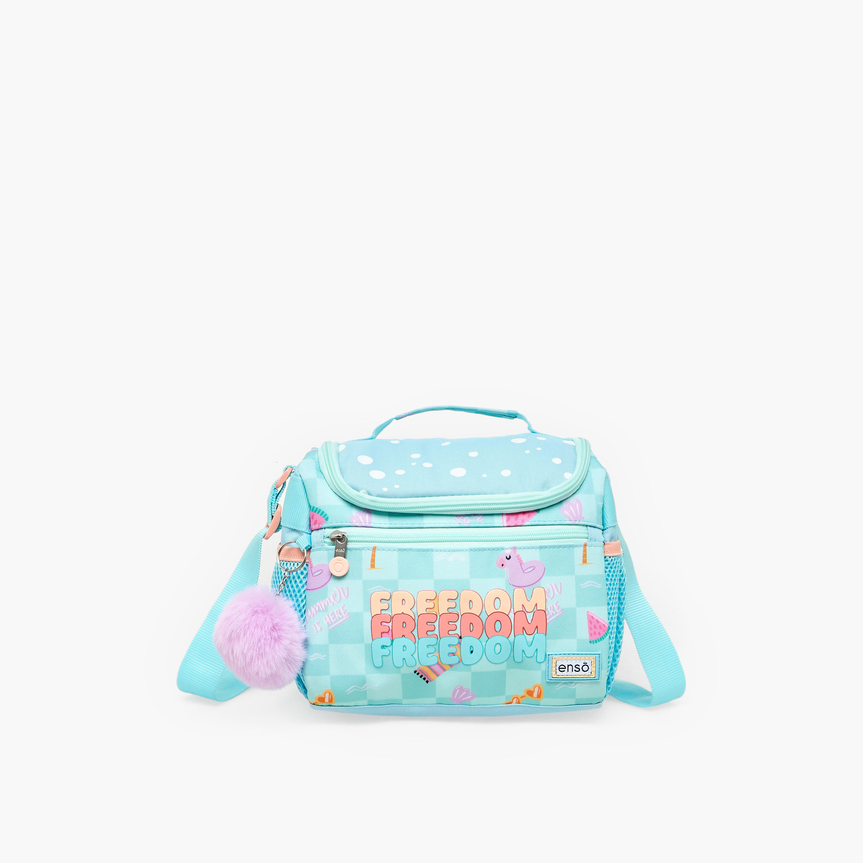 Enso Freedom Print Lunch Bag for Girls 8-13 Years with Adjustable Strap-school-lunchessentials-lunchbags-image-1