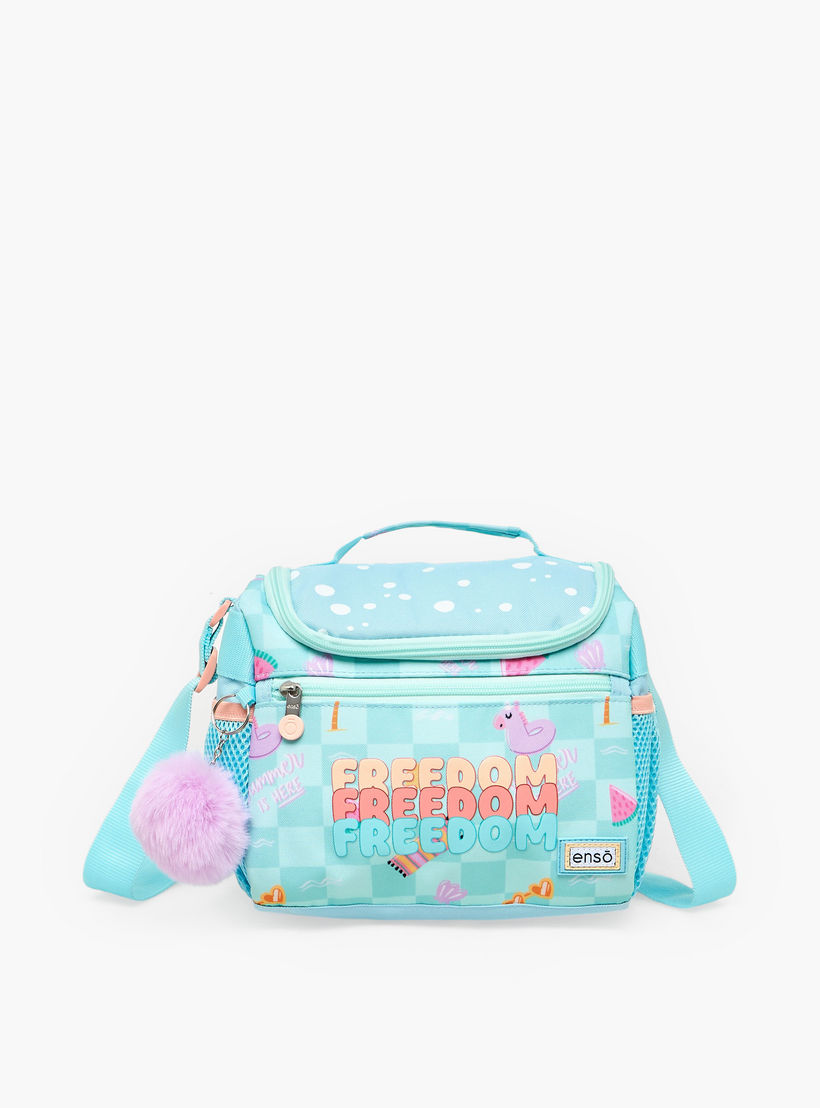 Enso Freedom Print Lunch Bag for Girls 8-13 Years with Adjustable Strap-school-lunchessentials-lunchbags-image-1