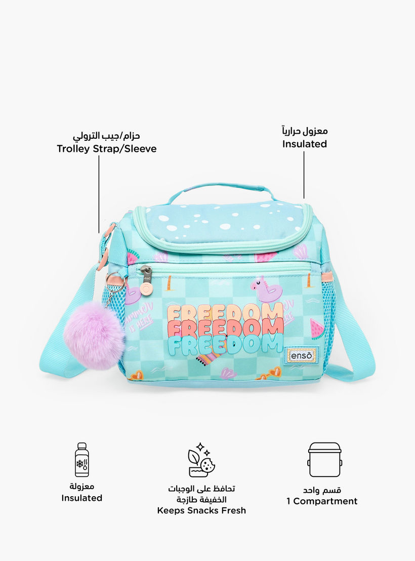 Enso Freedom Print Lunch Bag for Girls 8-13 Years with Adjustable Strap-school-lunchessentials-lunchbags-image-2