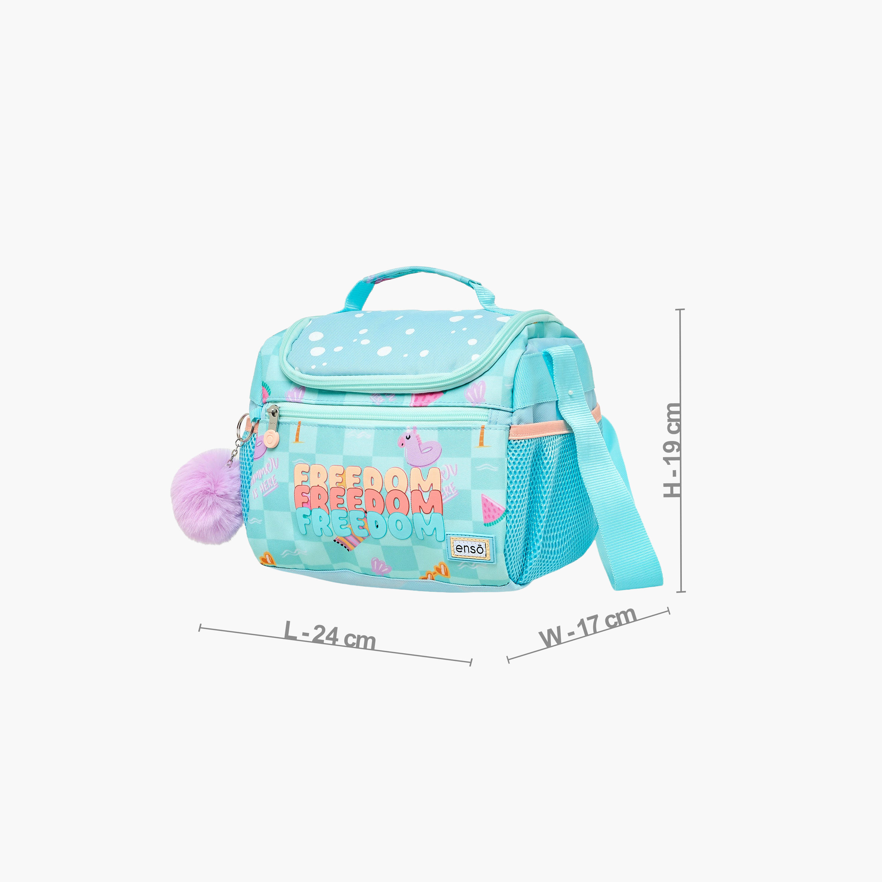 Enso Freedom Print Lunch Bag for Girls 8-13 Years with Adjustable Strap-school-lunchessentials-lunchbags-image-6