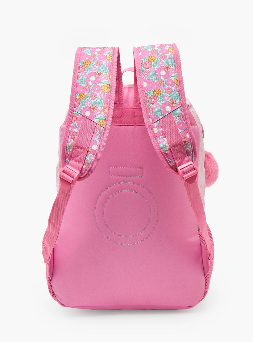 Enso Floral Print Backpack for Girls 8-12 Years with Padded Straps - 18 inches-school-bagsandbackpacks-backpacks-image-10