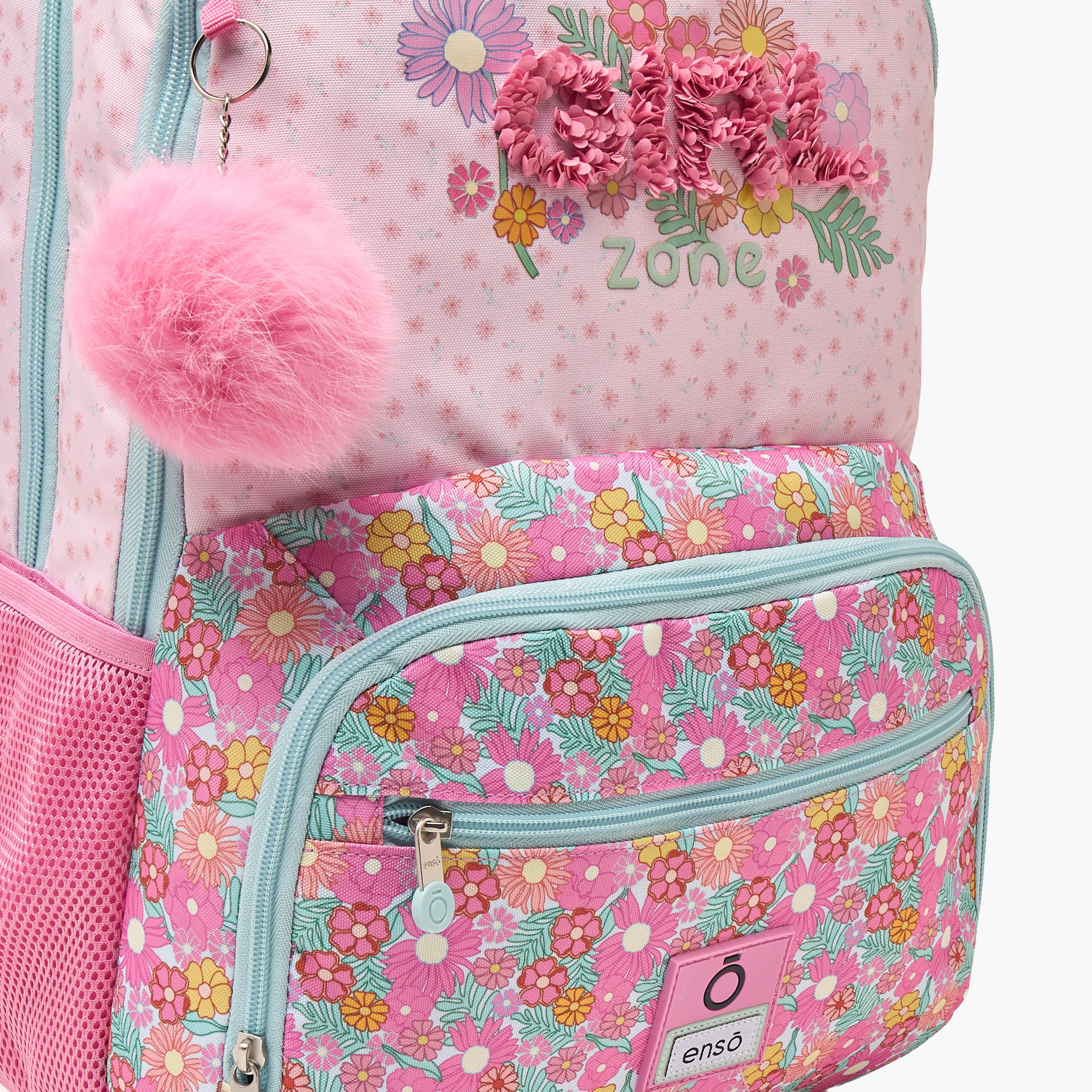 Enso Floral Print Backpack for Girls 8-12 Years with Padded Straps - 18 inches-school-bagsandbackpacks-backpacks-image-5