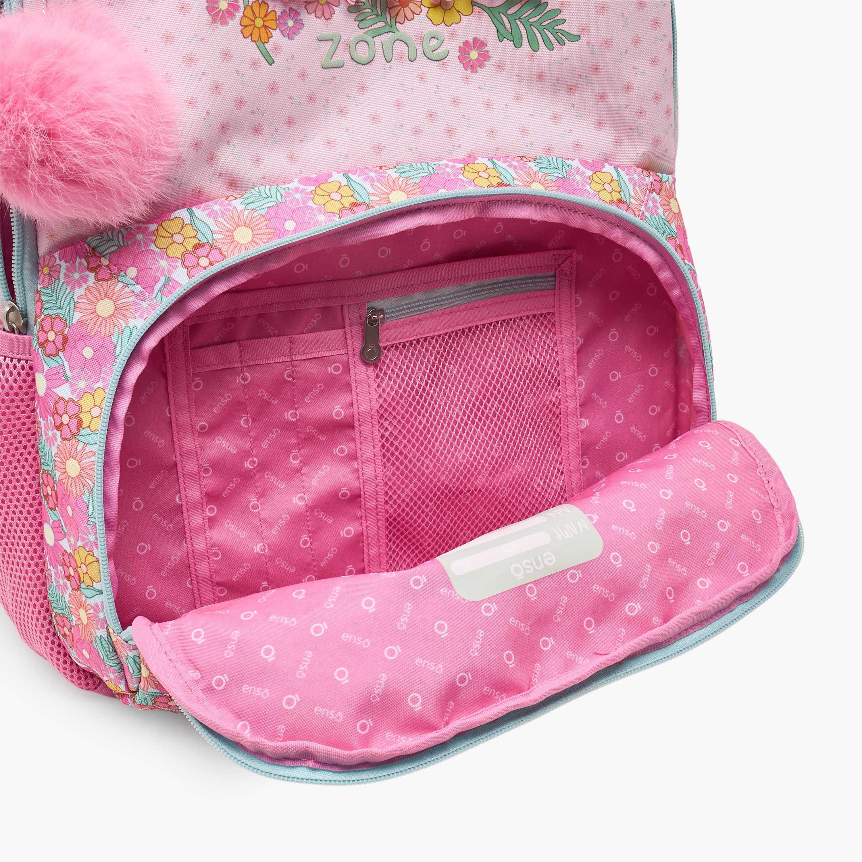 Enso Floral Print Backpack for Girls 8-12 Years with Padded Straps - 18 inches-school-bagsandbackpacks-backpacks-image-7