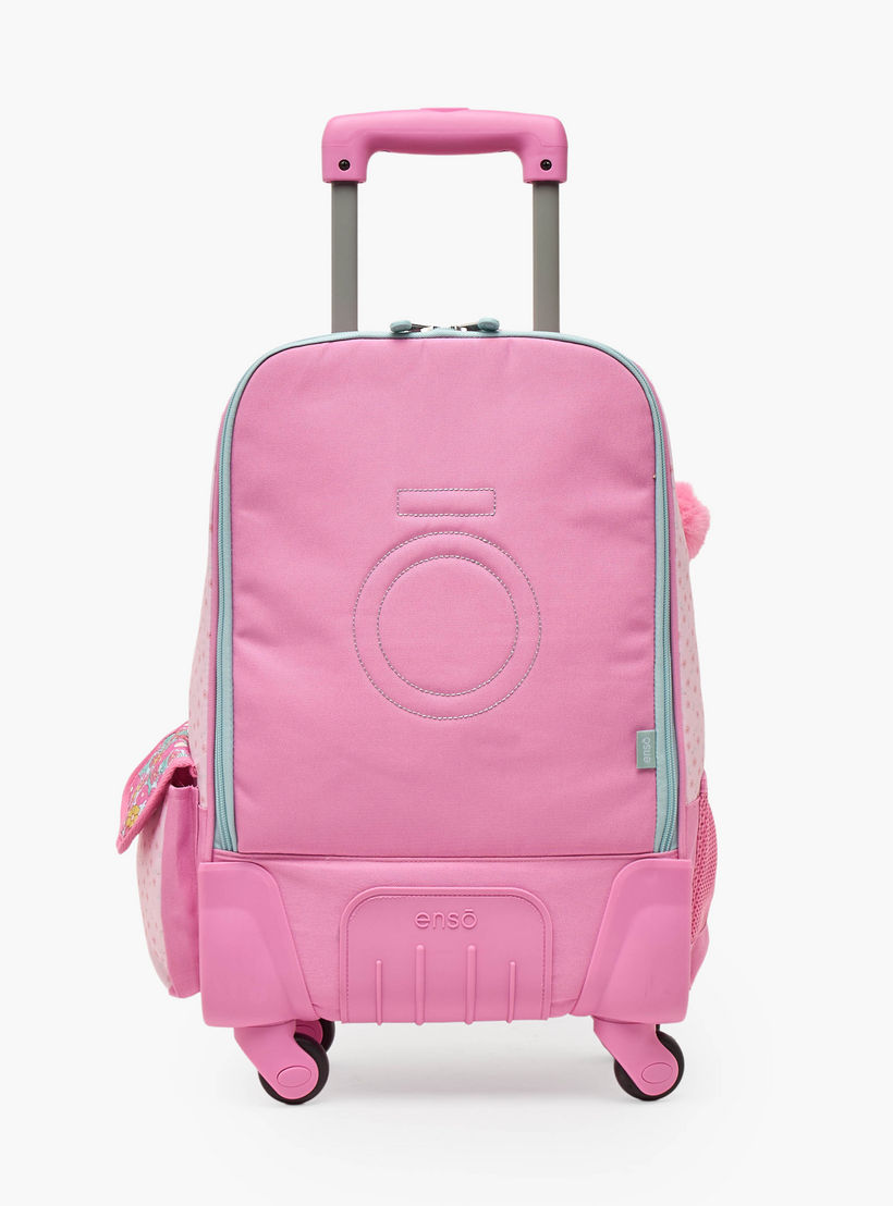 Enso Floral Print Trolley Bag for Girls 8-12 Years with Padded Straps - 17 inches-school-bagsandbackpacks-trolleybags-image-10