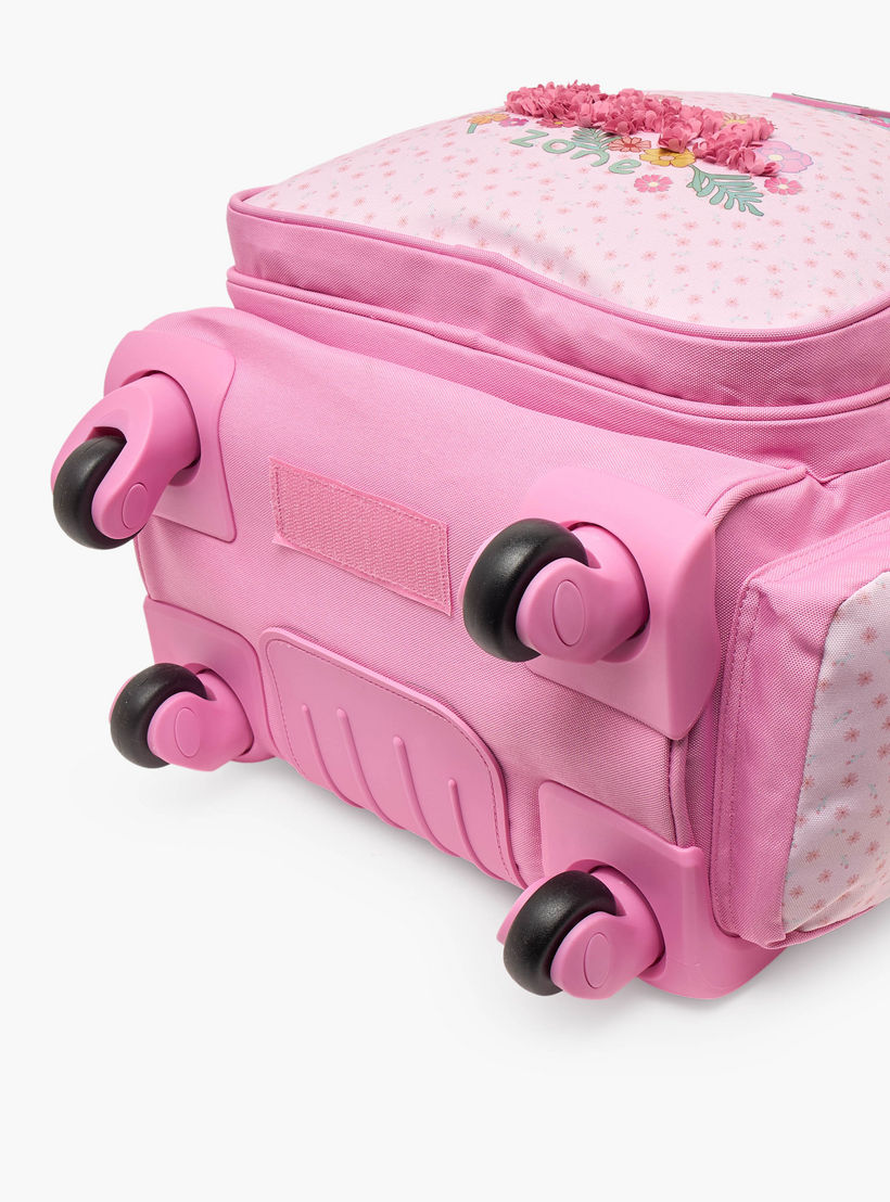 Enso Floral Print Trolley Bag for Girls 8-12 Years with Padded Straps - 17 inches-school-bagsandbackpacks-trolleybags-image-13